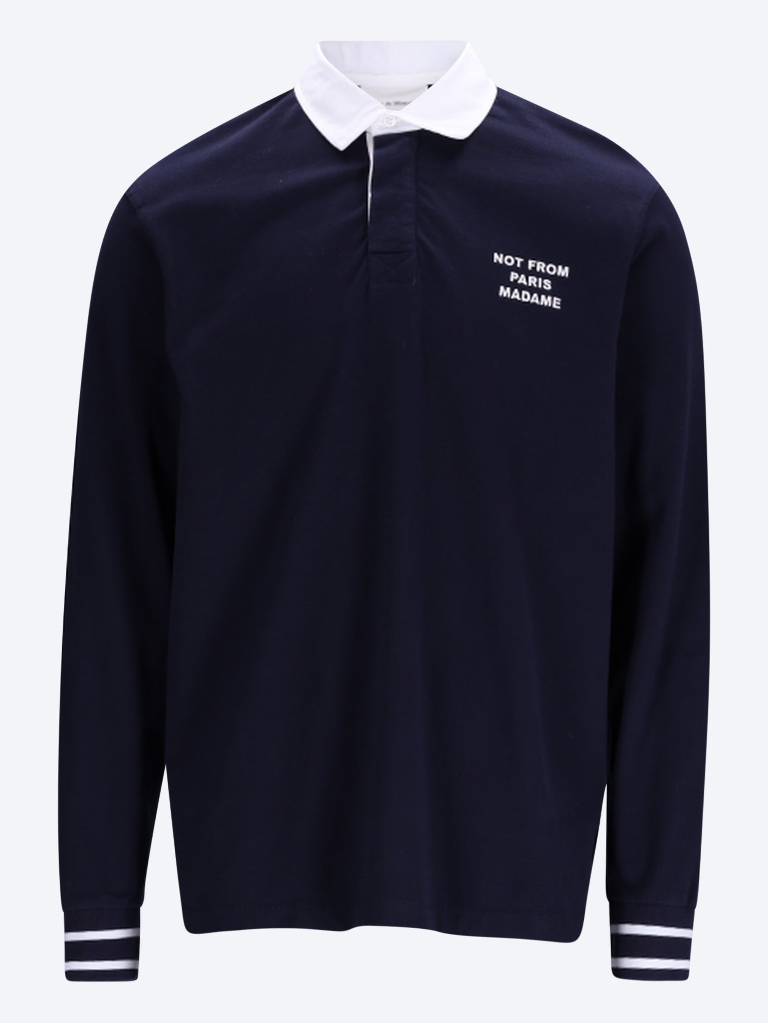 Langarm-Poloshirt mit Slogan 1