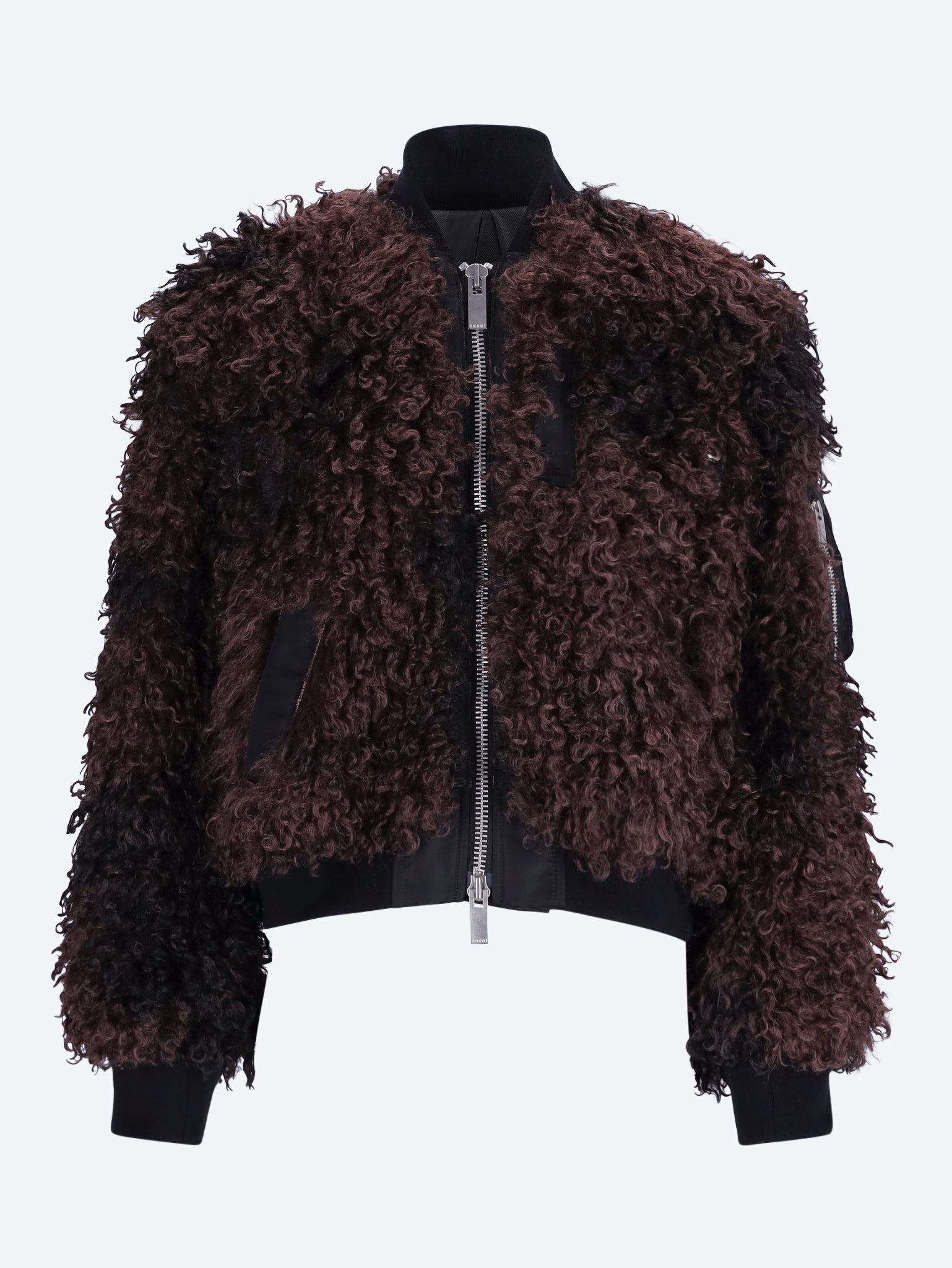 Curly faux fur blouson jacket 1