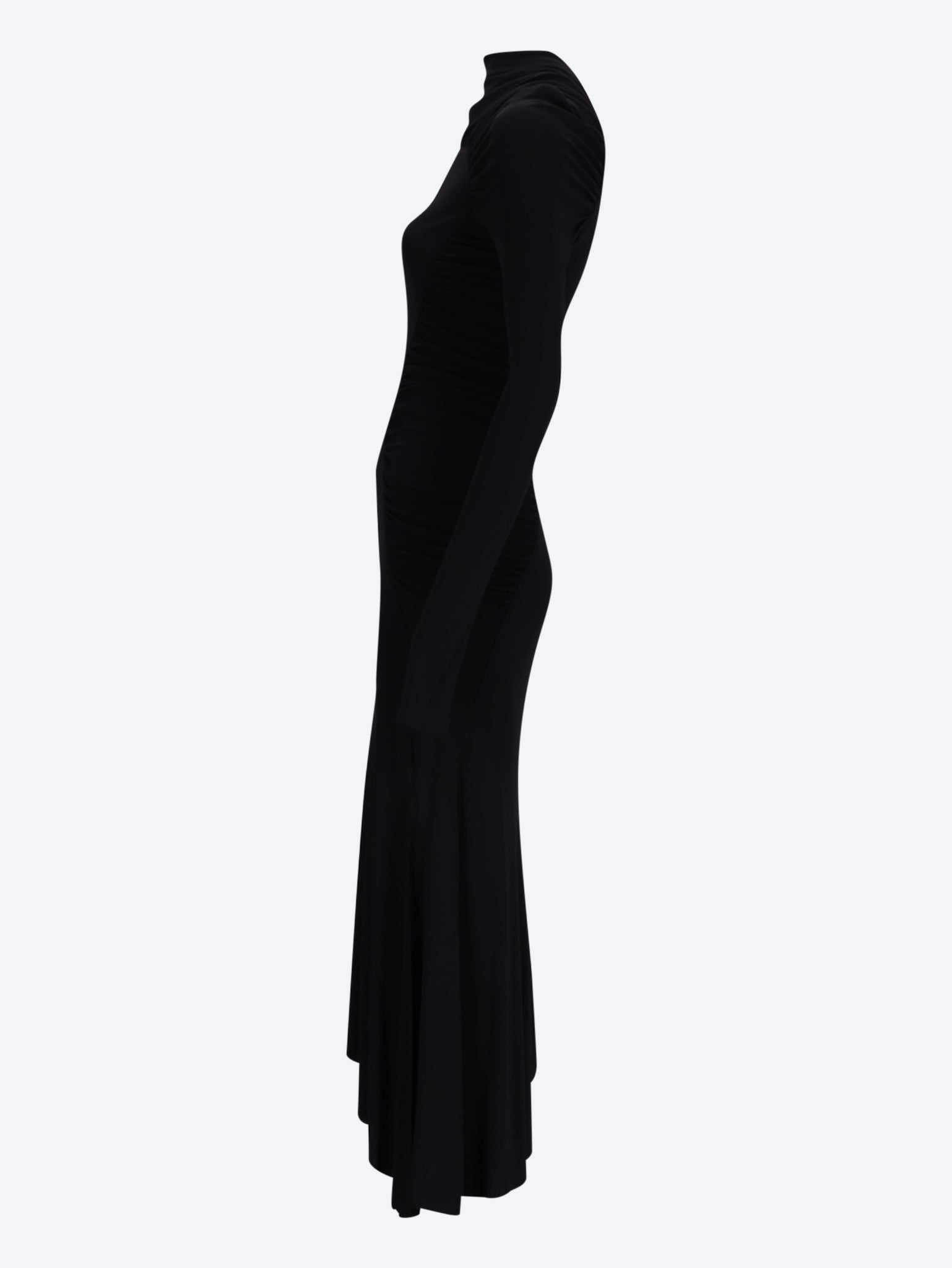 Robe froncée à manches longues 2