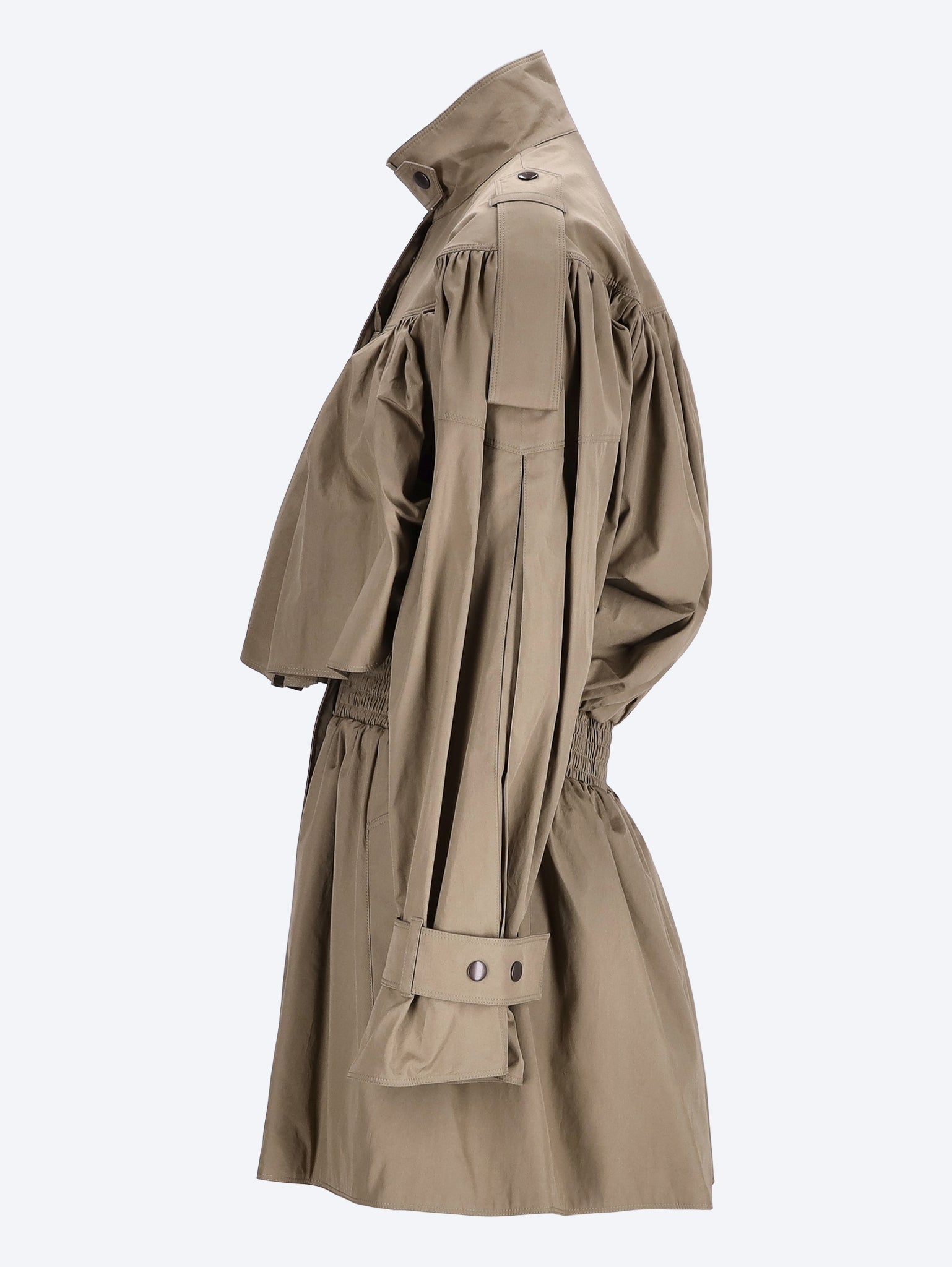 Kurzer Trenchcoat mit hohem Kragen 2