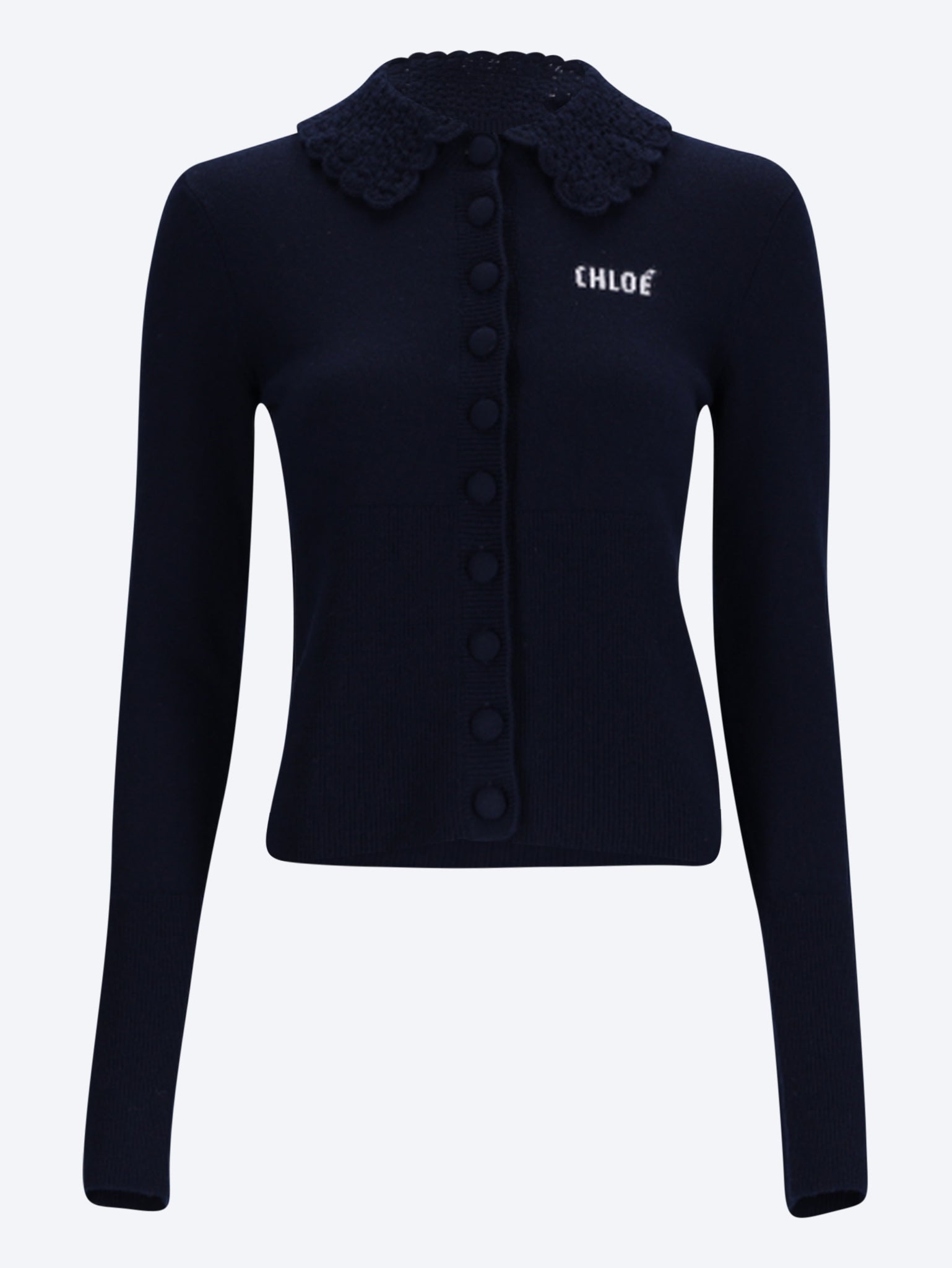 Fitted logo cardigan 1