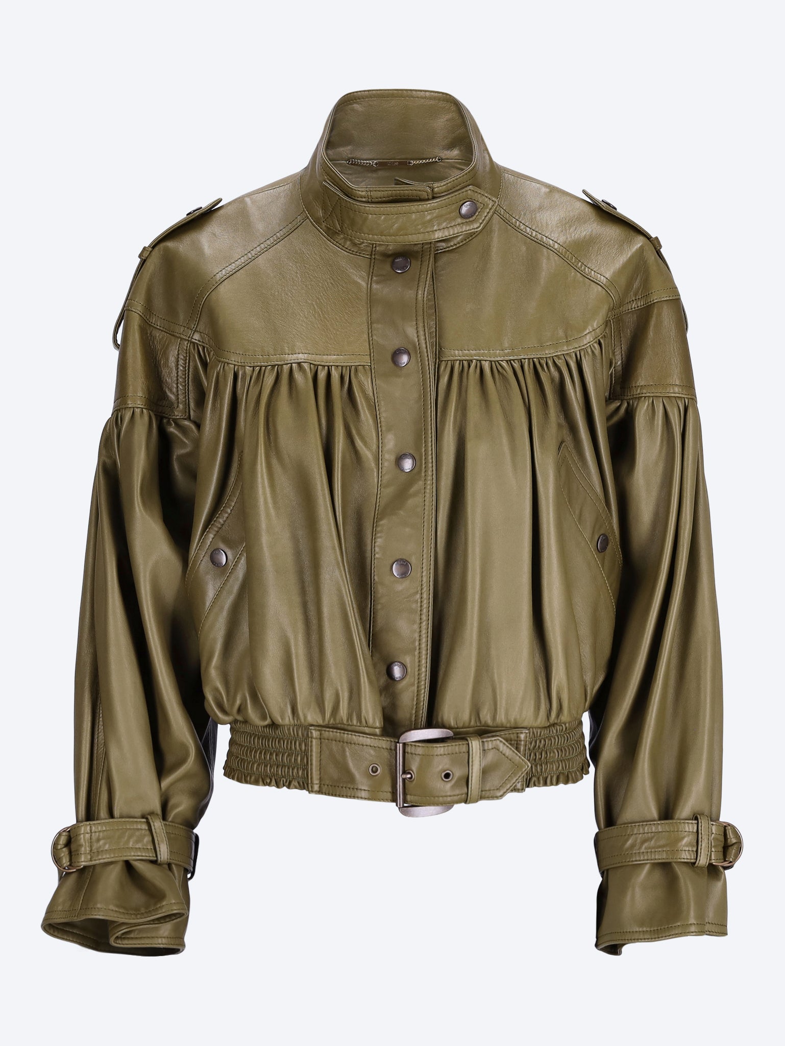 High-neck cropped jacket 1