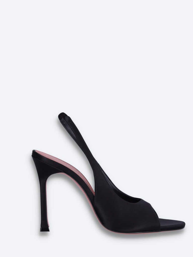 Alexa sling 105 black satin pumps 1