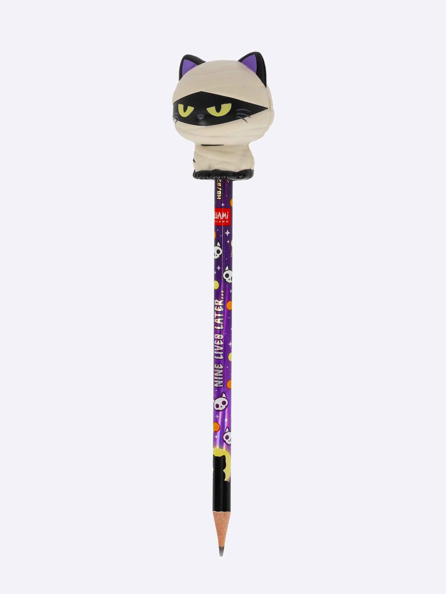 Bleistift mit Halloween-Squishy-Mumie-Katze „Nine Lives Later“ – Squeezies – HB-Mine 2