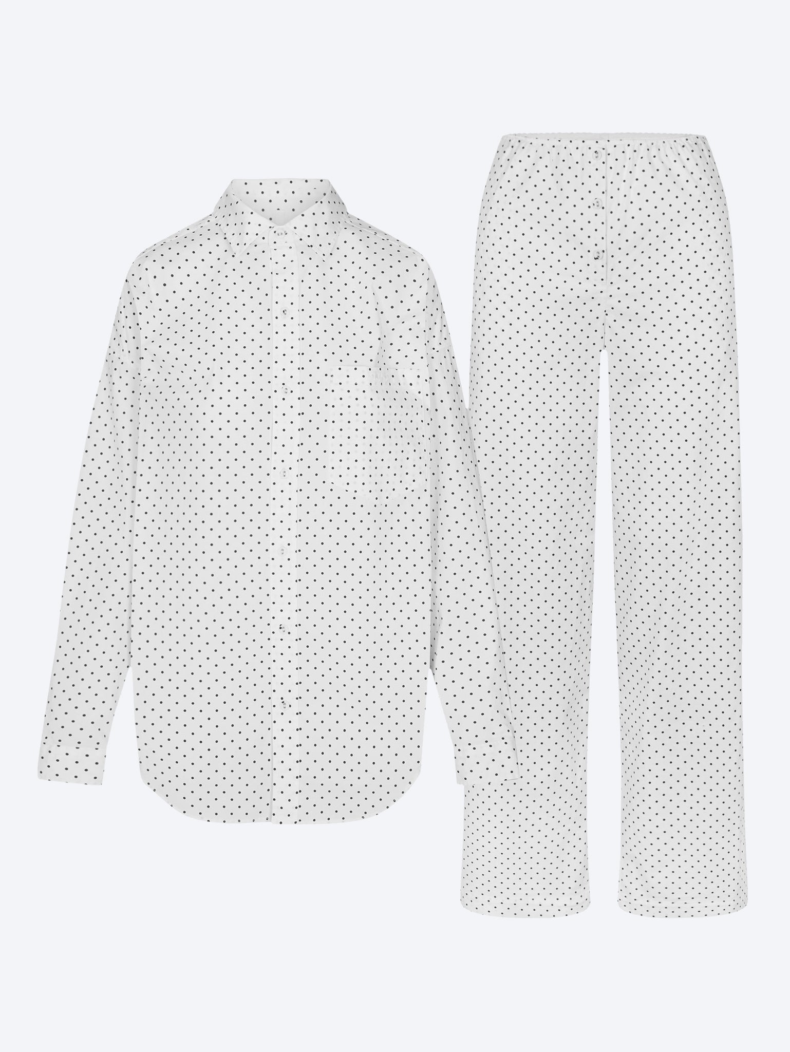 Cotton poplin sleep oversized set 1