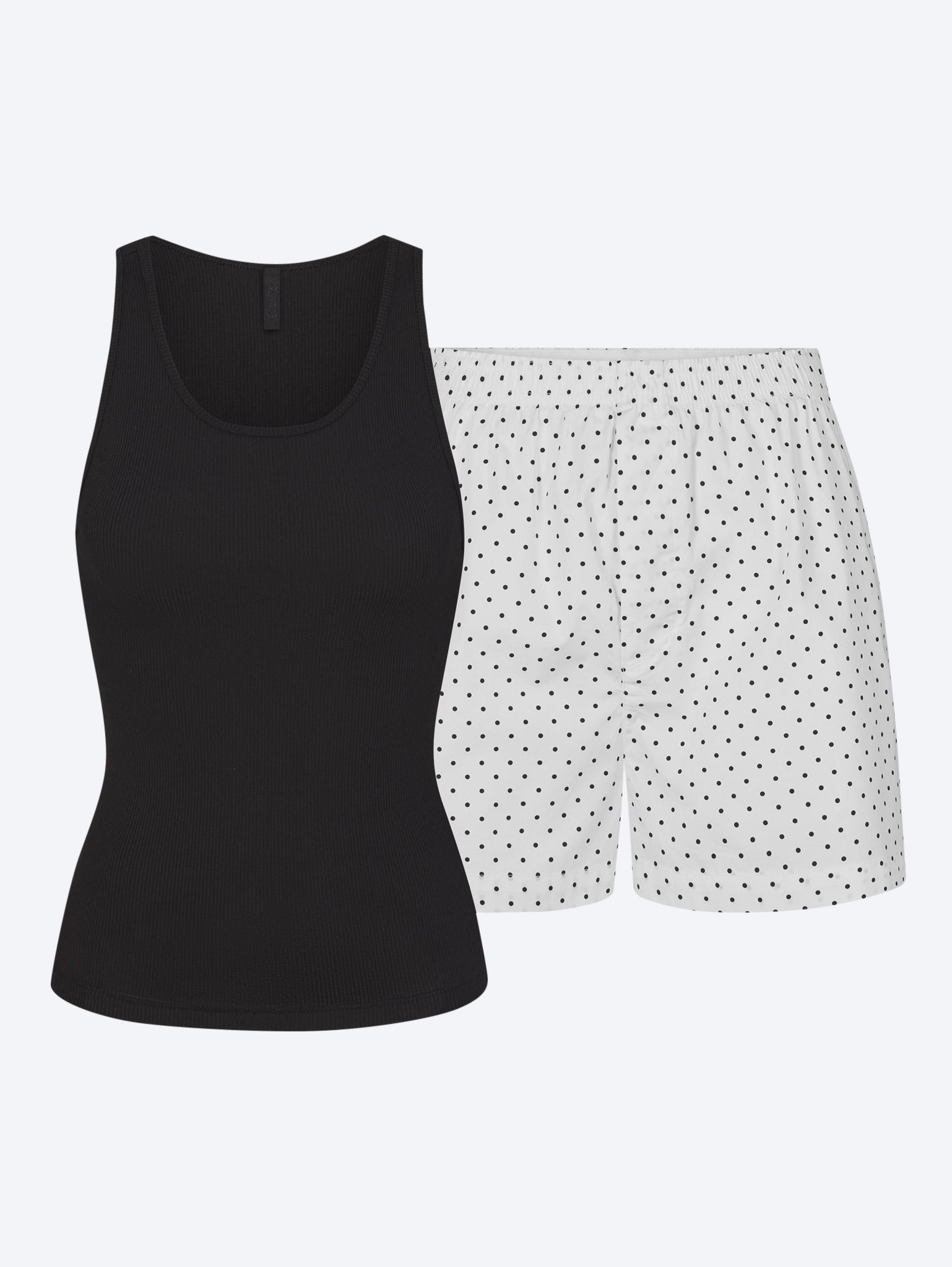 Ensemble débardeur et boxer en popeline de coton 1