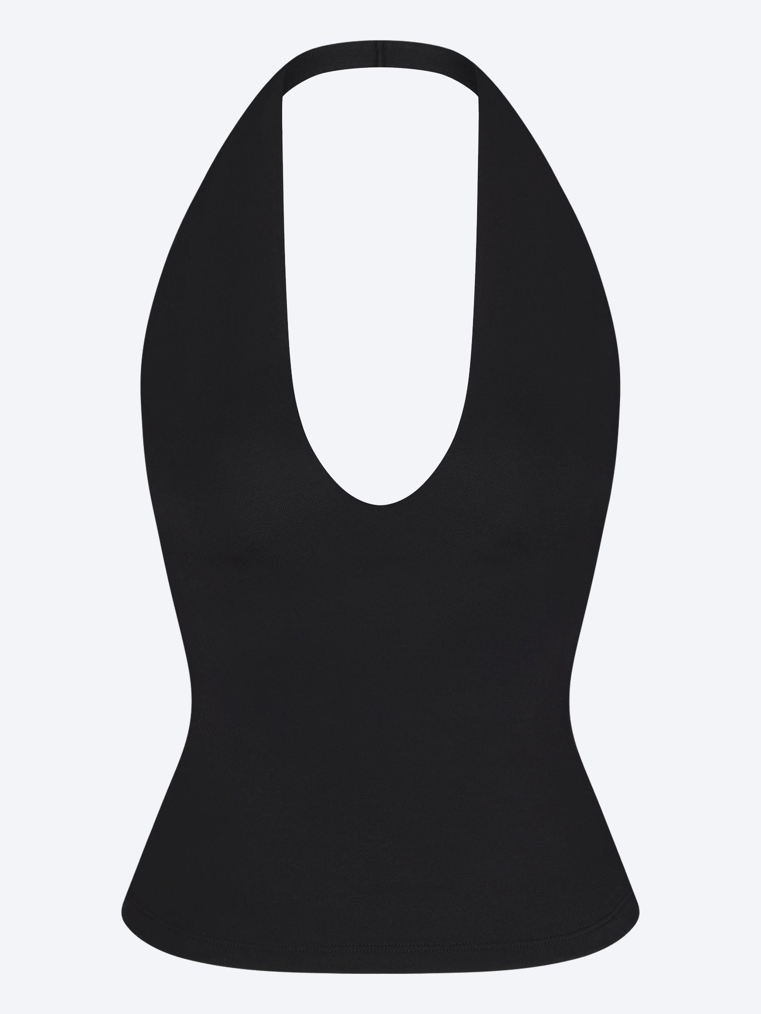 Neckholder-Top mit glatten Lagen 1