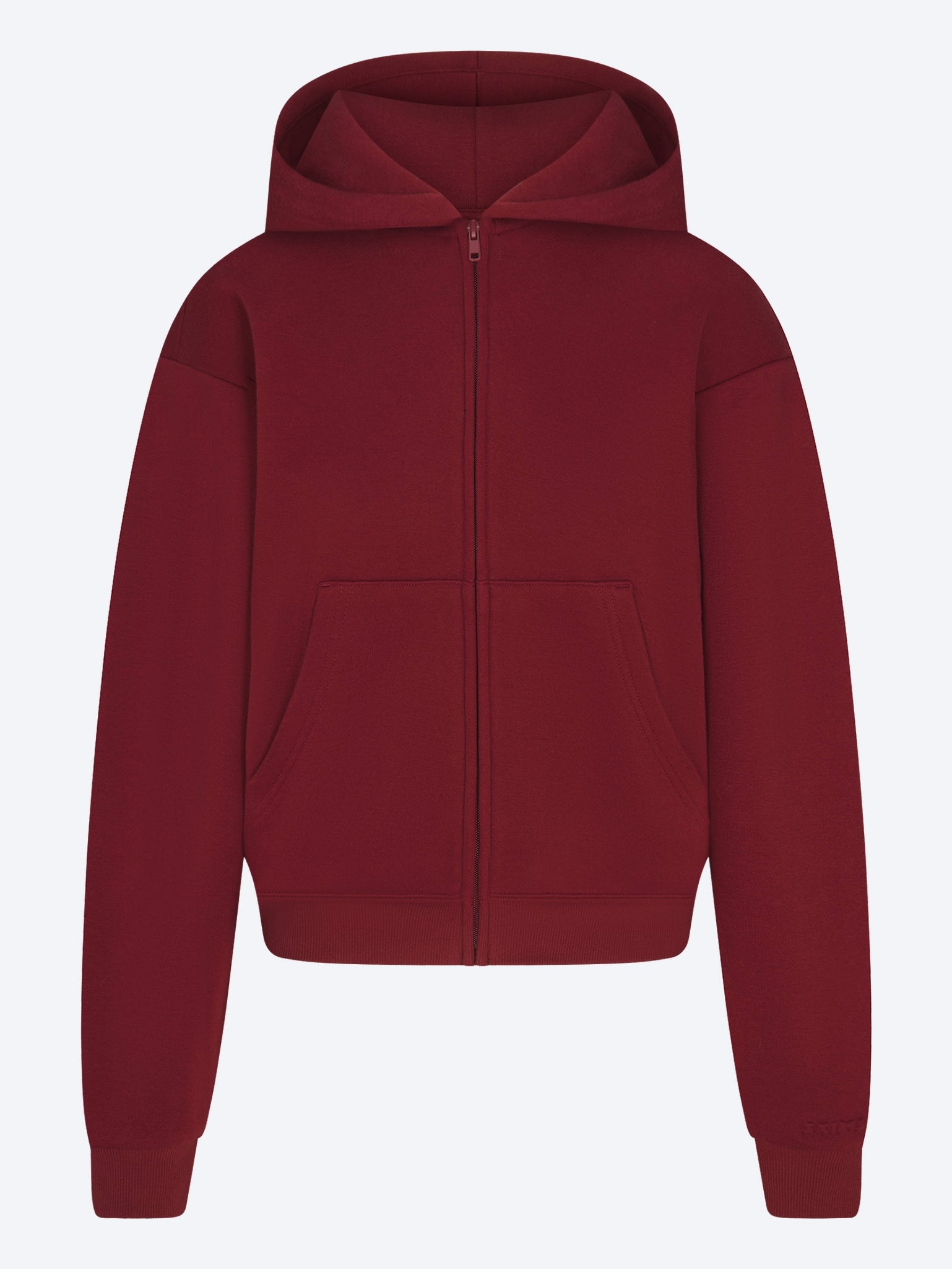 Klassischer Kapuzenpullover aus Baumwollfleece mit Reißverschluss 1