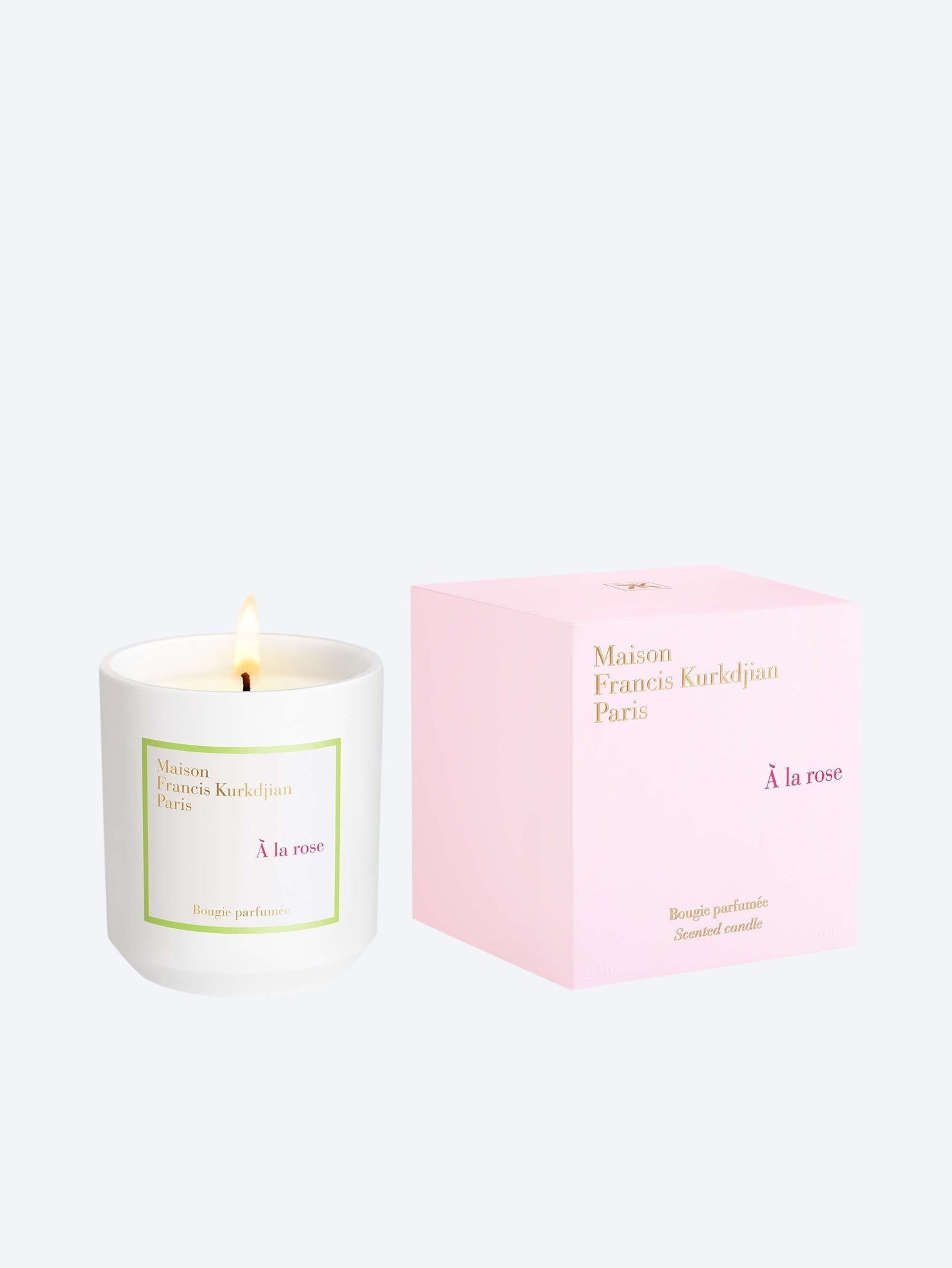 Bougie parfumée à la rose 1