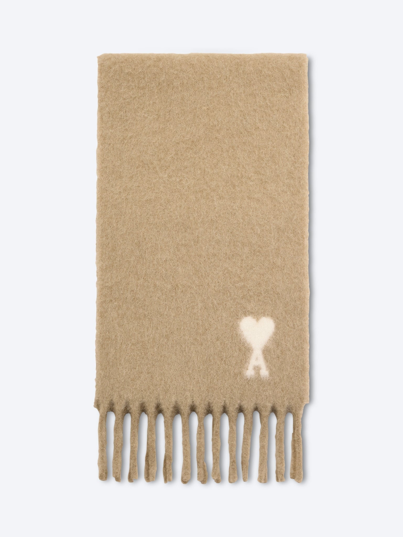 Alpaga-Wollschal mit cremefarbenem Ami de Coeur-Jacquard-Schal 1