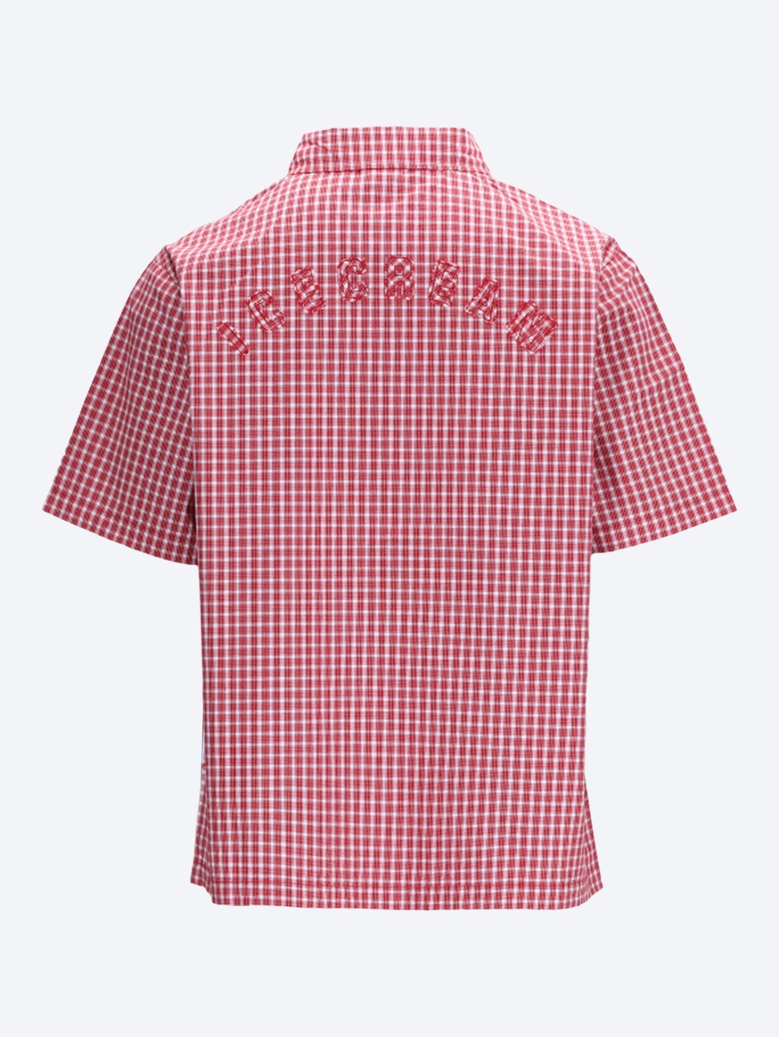Chemise à manches courtes à carreaux et appliqués Running Dog 2