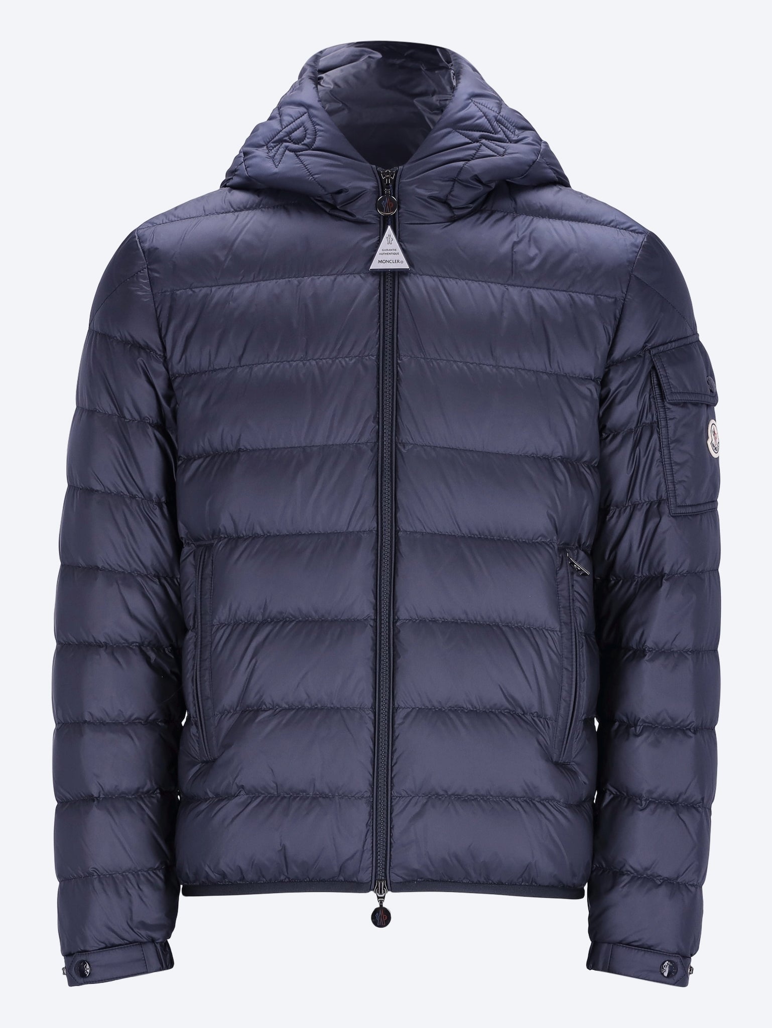 ジャケット MONCLER K20931A00091.597YF Jackets Night Blue Hanoverian Hooded Long Down Jacket - Long Down