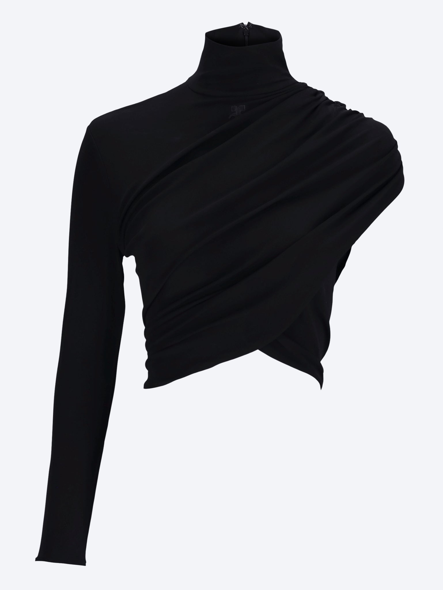Asymmetrical twist jersey top 1