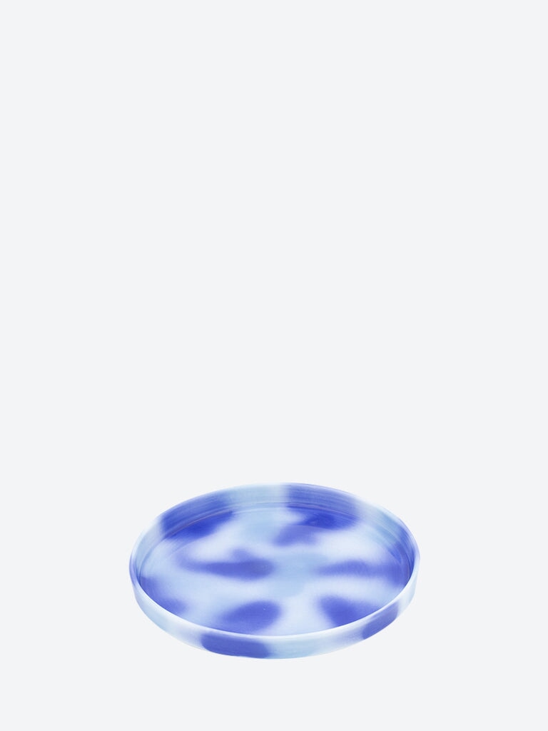 Baby plate blue terrazzo 1