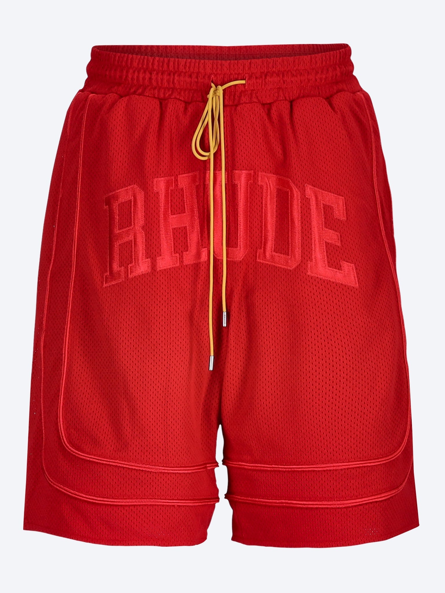 Baggy mesh collegiate logo shorts 1