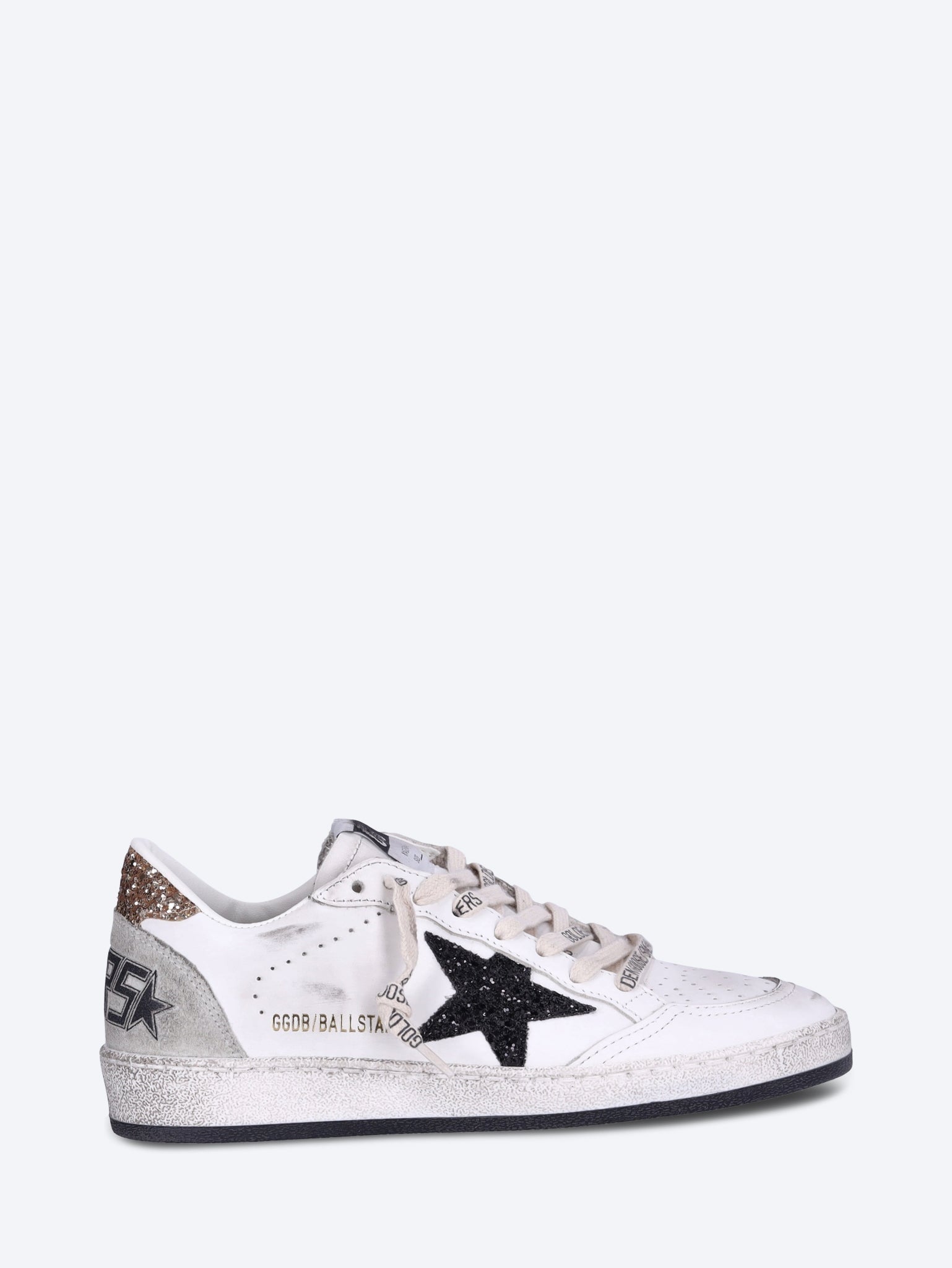 Ballstar leather upper toe glitter star suede sneakers 1