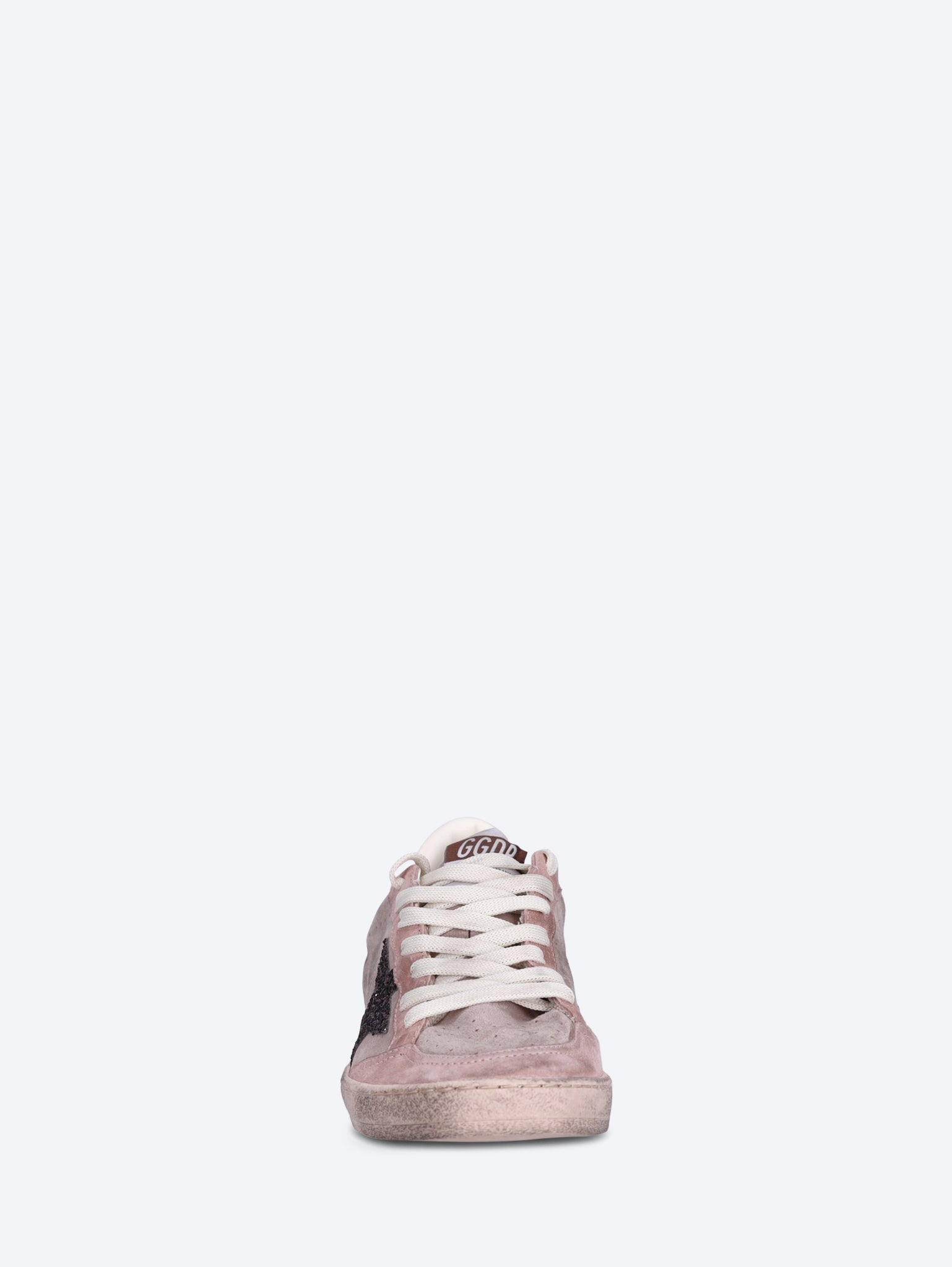 Ballstar suede upper toe tongue spur and heel glitter star sneakers 3