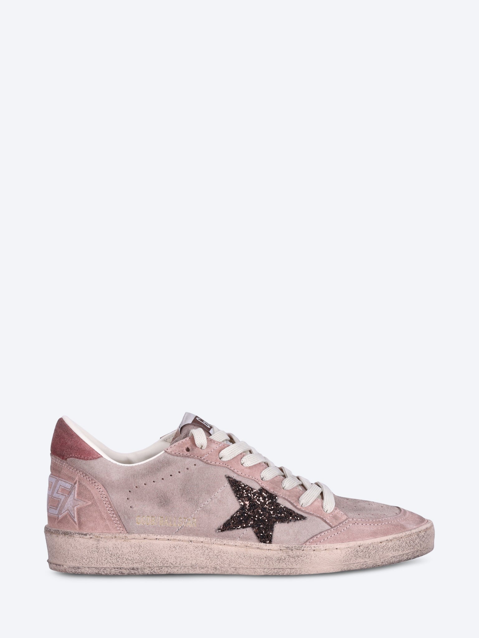 Ballstar suede upper toe tongue spur and heel glitter star sneakers 1