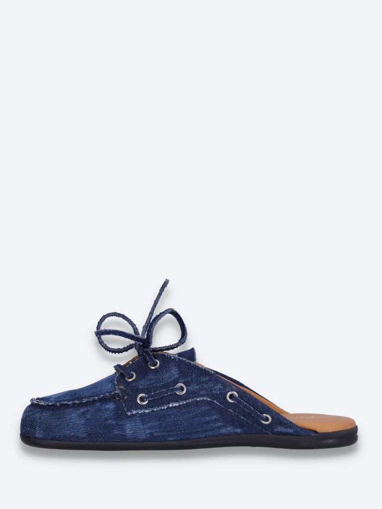 Boat loafers mules - denim 4