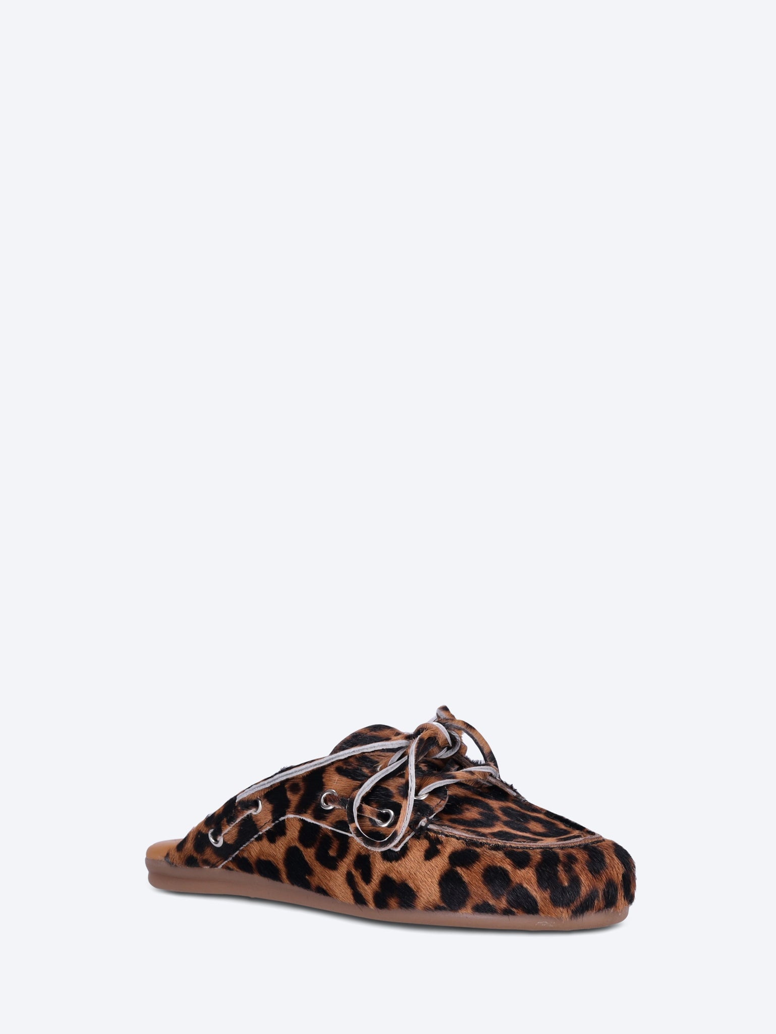 Boat print animal loafer mules 2