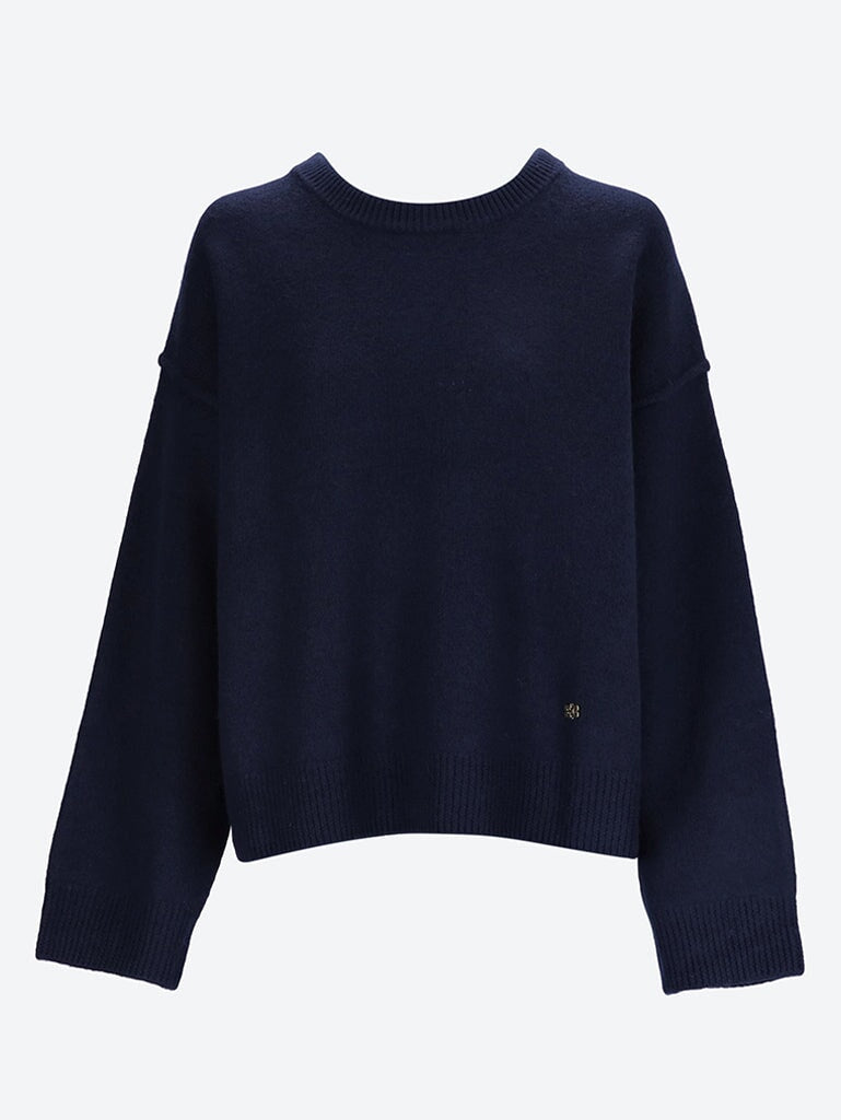 GANNI WOMEN CLOTHING CREWNECK SWEATERS Boiled wool o neck sweater