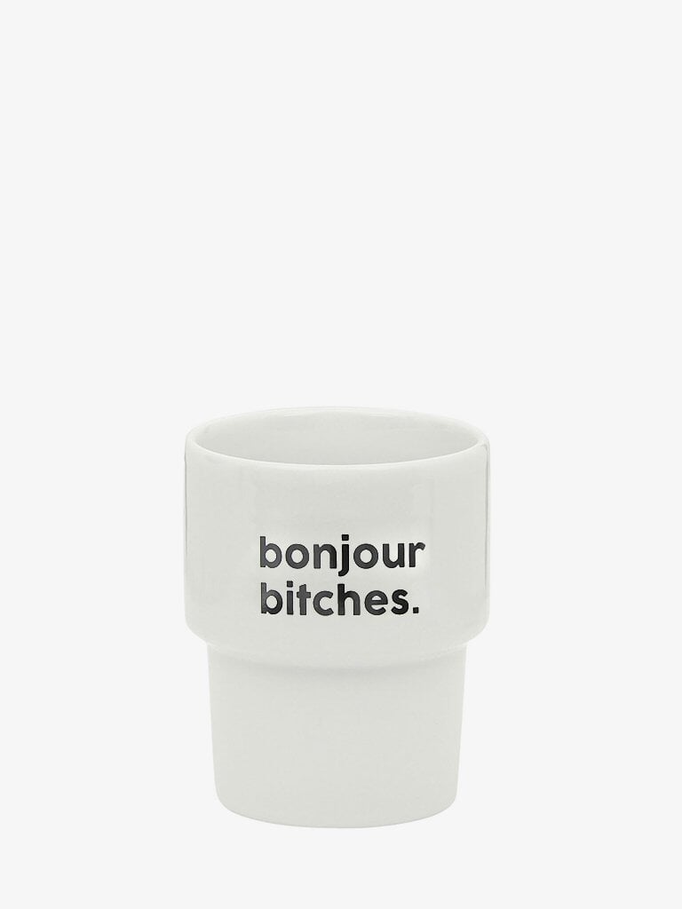 Bonjour Bitches Tasse weiß 1