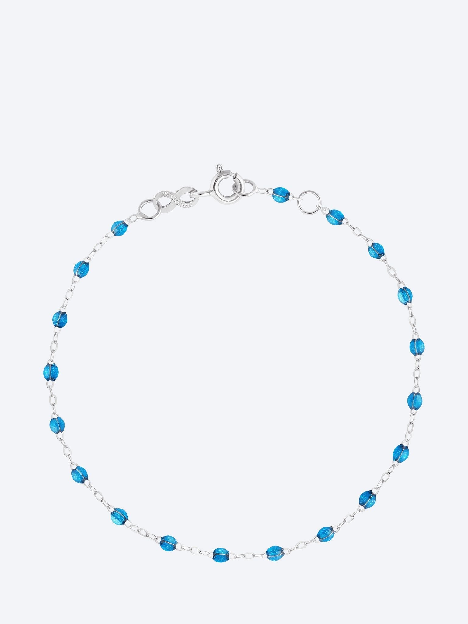 Bracelet or gris resine azur 17 cm 1