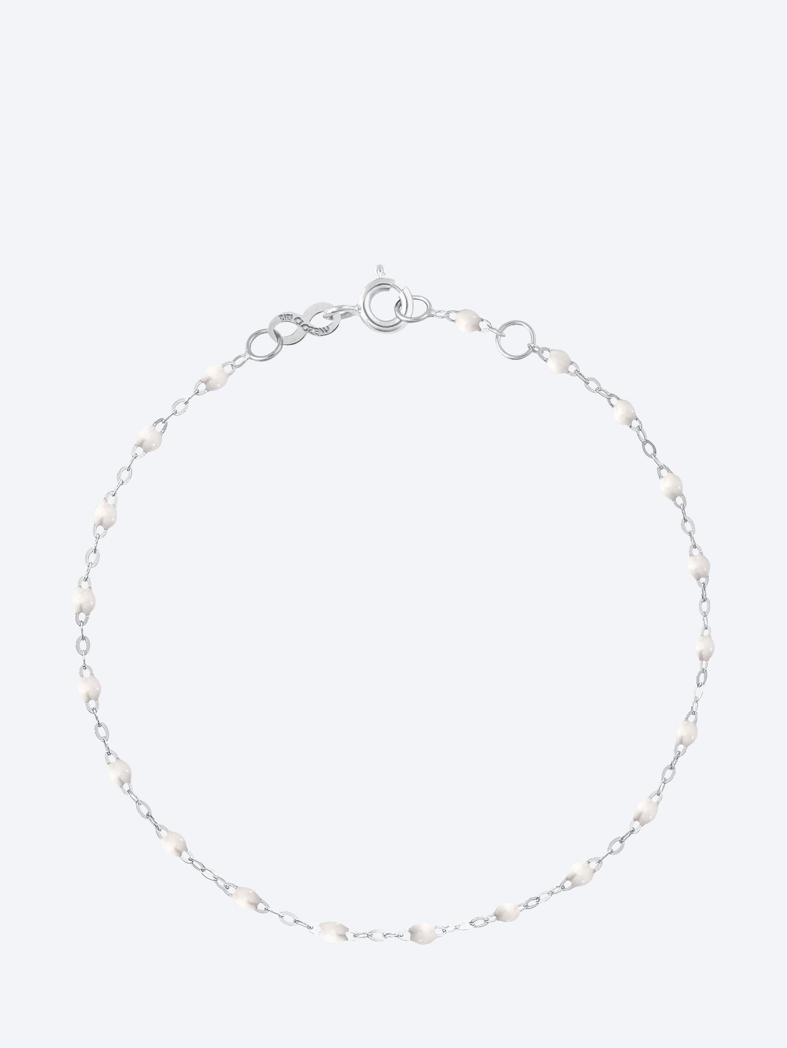 Bracelet or gris resine blanche 17 cm 1