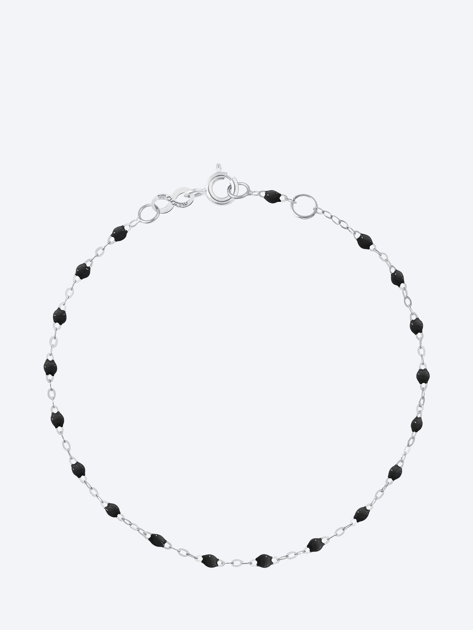 Bracelet or gris resine noire 17 cm 1