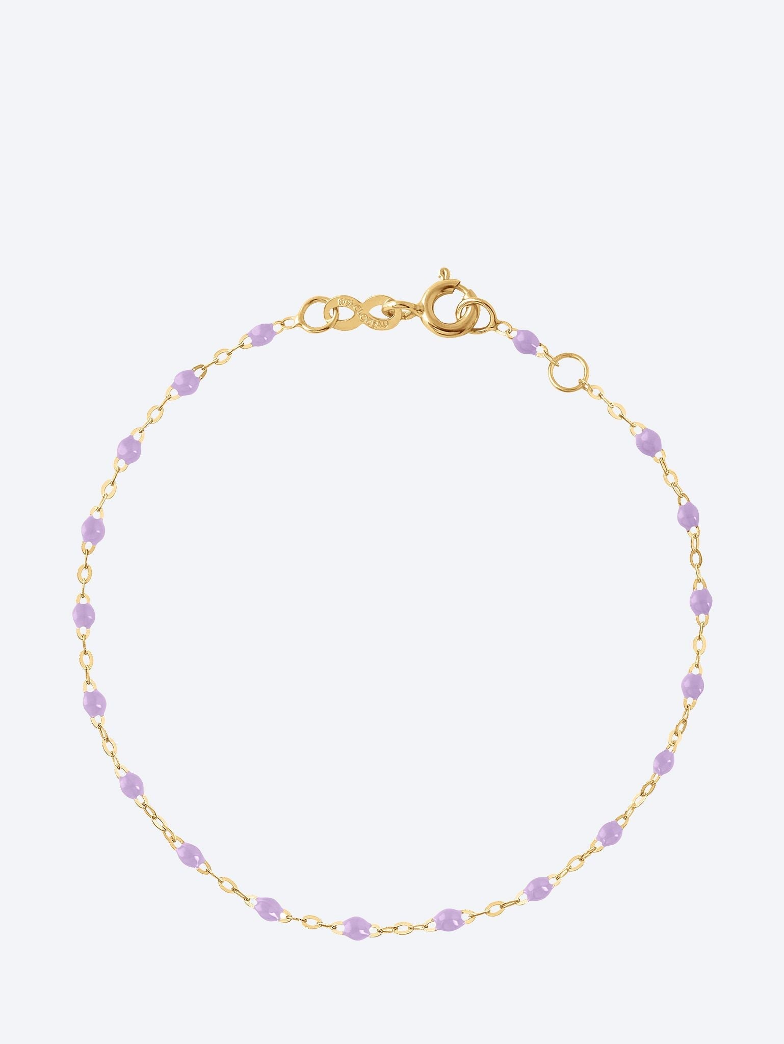 Bracelet or jaune r?sine parme 17 cm 1