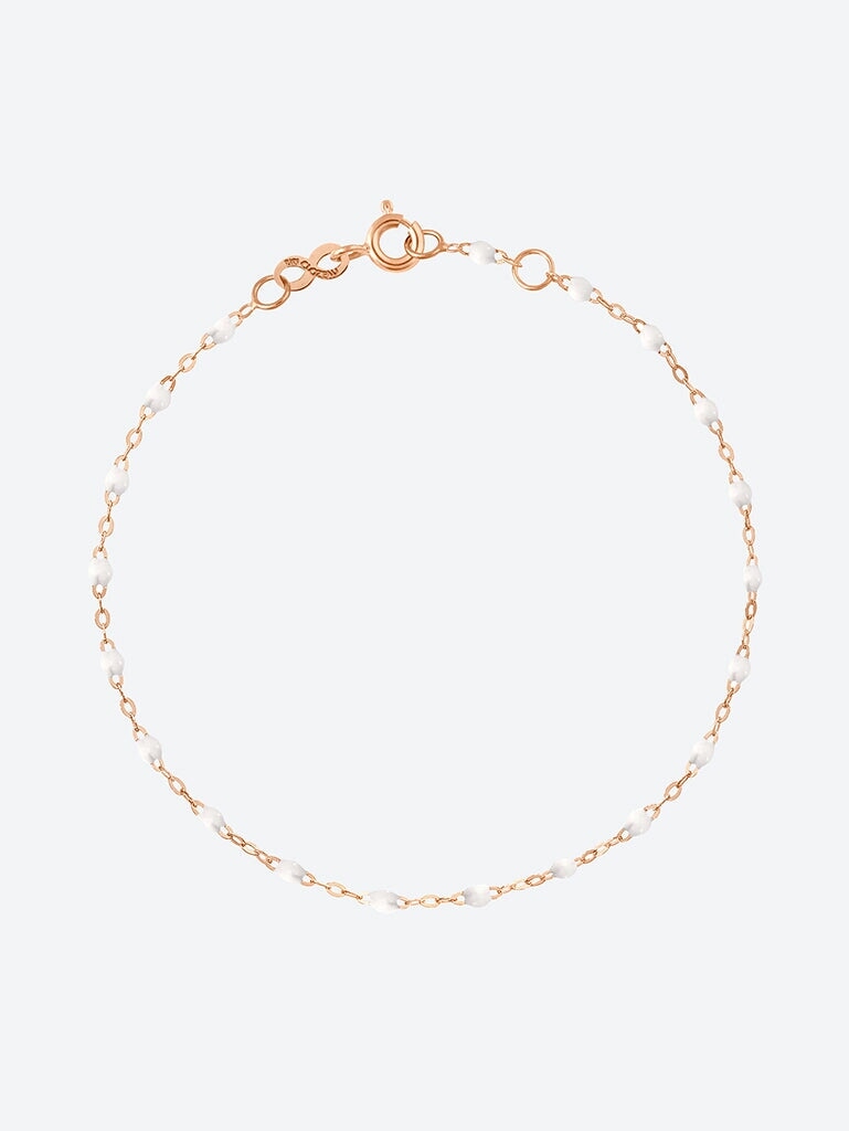 Bracelet or rose blanche 17 cm 1
