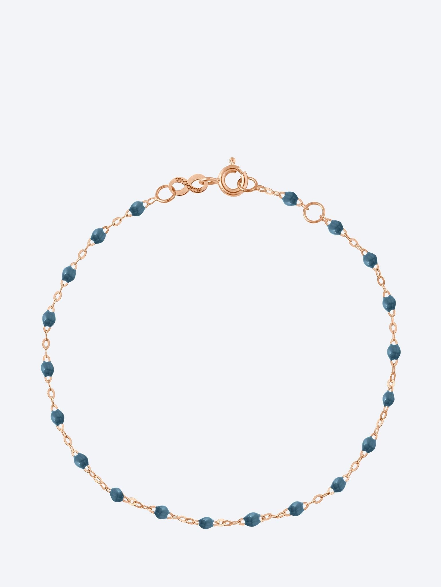 Bracelet or rose bleu celeste 17cm 1
