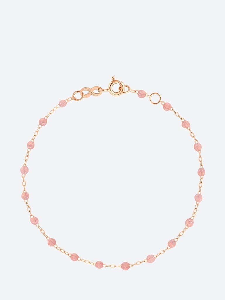 Bracelet ou résine rose blush 17cm 1