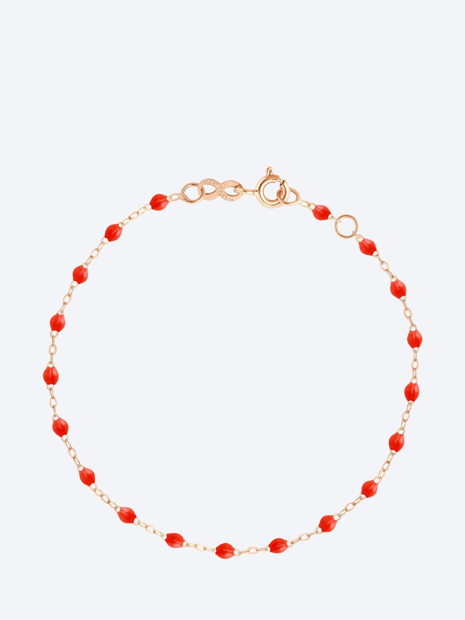 Armband aus rosafarbenem Kunstharz, Corail, 17 cm 1