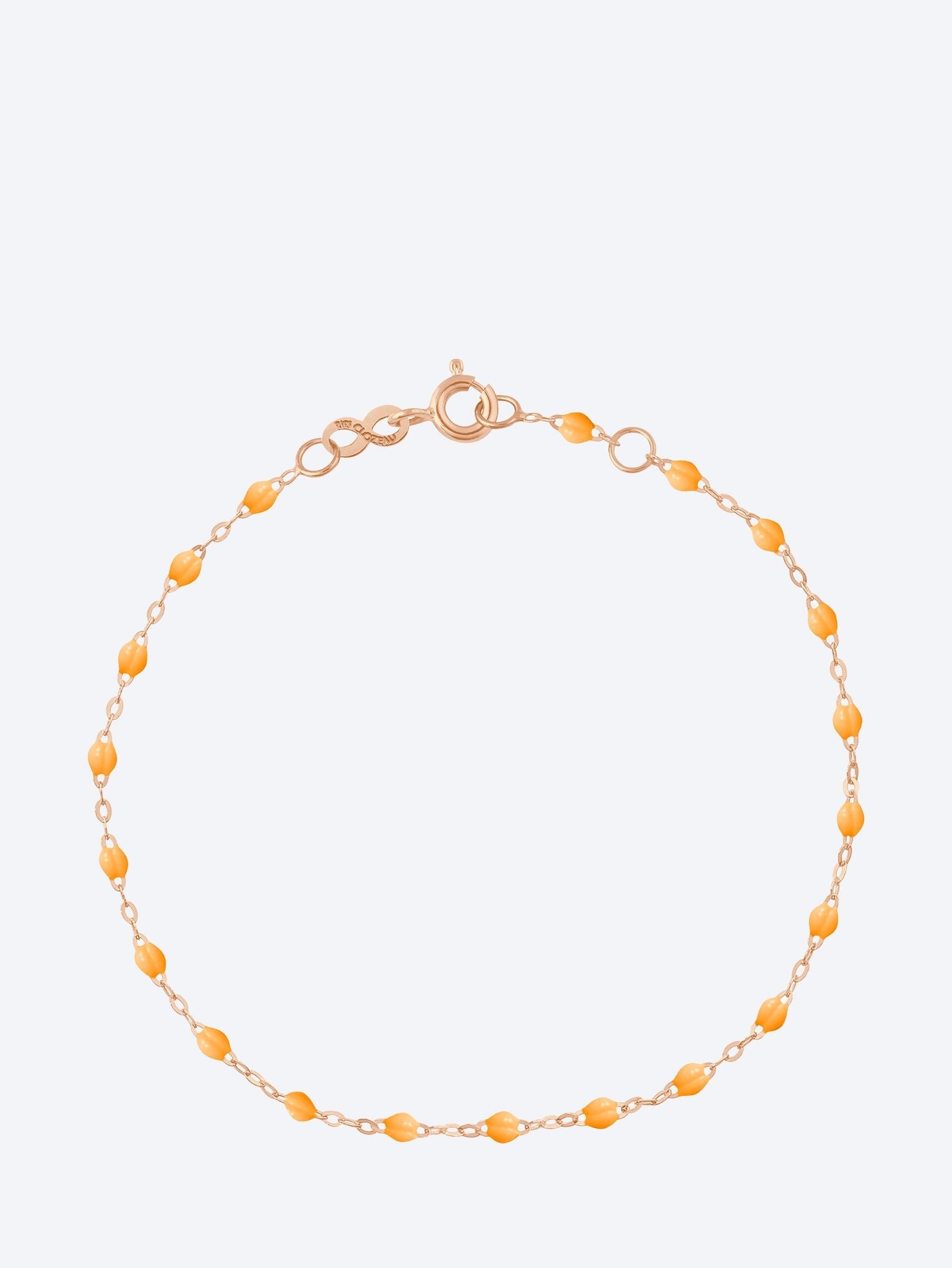 Bracelet ou résine rose mandarine 17cm 1