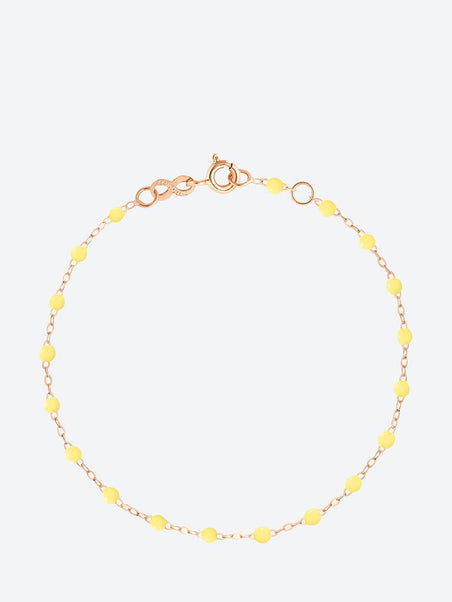 Bracelet or rose résine mimosa 17 c
