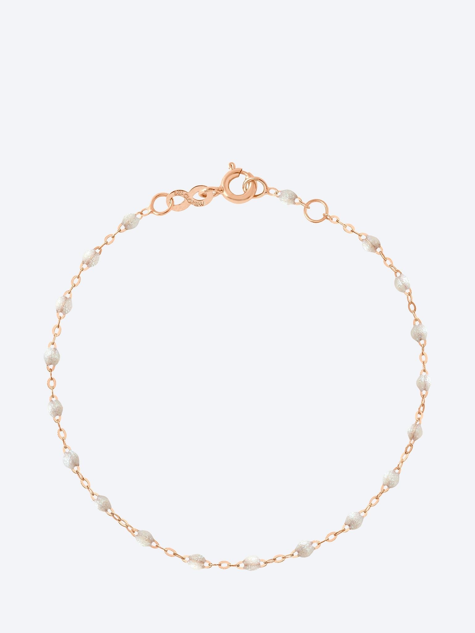 Bracelet ou opale résine rose 17 cm 1