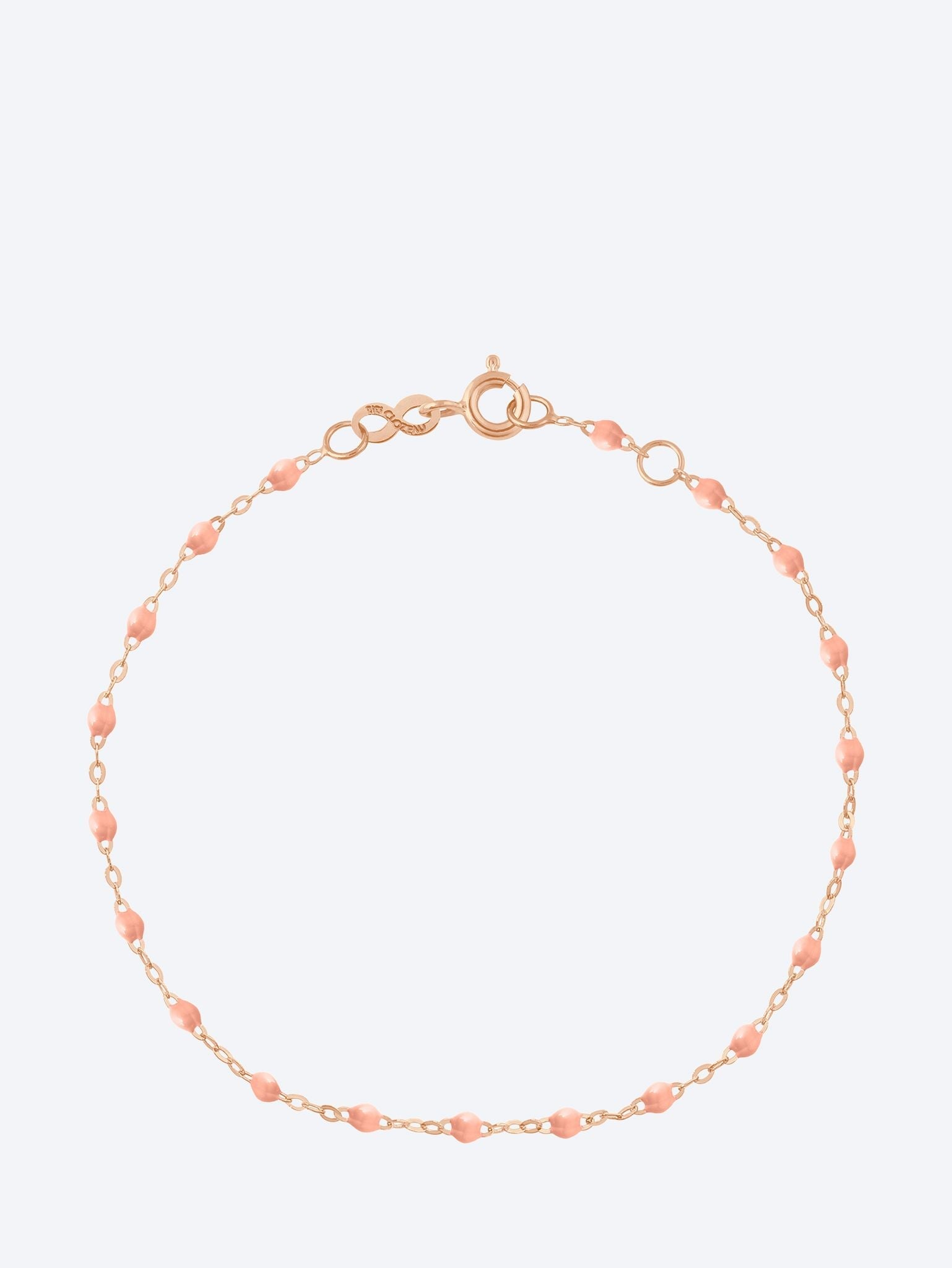 Bracelet or rose resine saumon 17cm 1