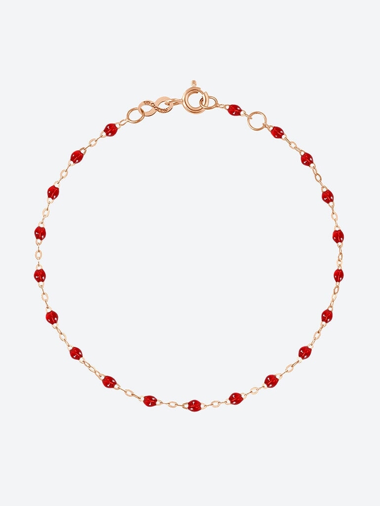 Bracelet ou rose rouge rubis 17 cm 1
