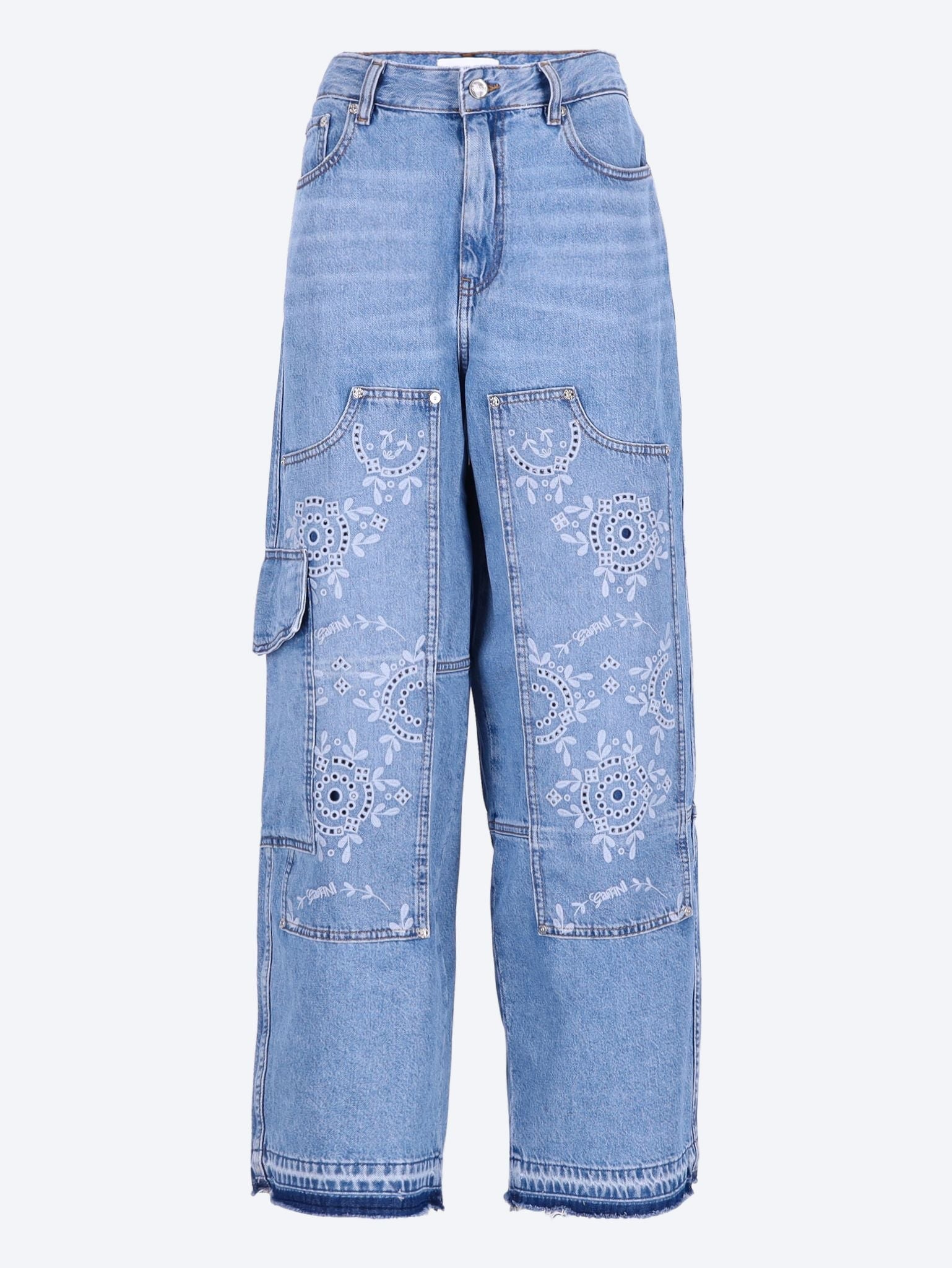 Broderie anglaise carpenter jeans 1