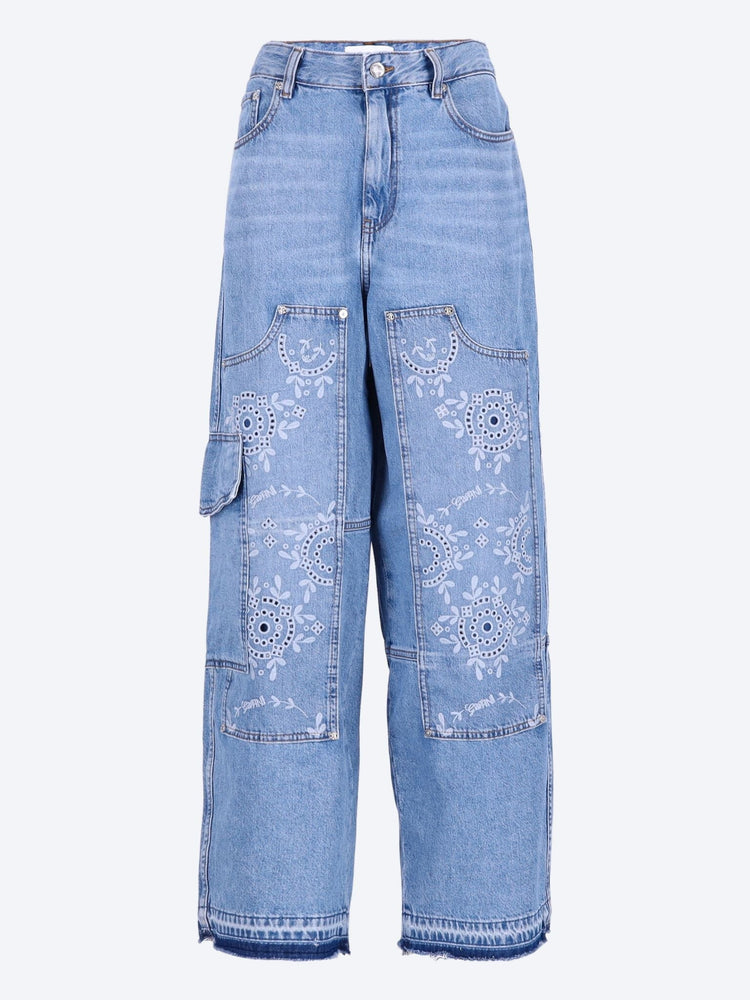 Broderie anglaise carpenter jeans 1