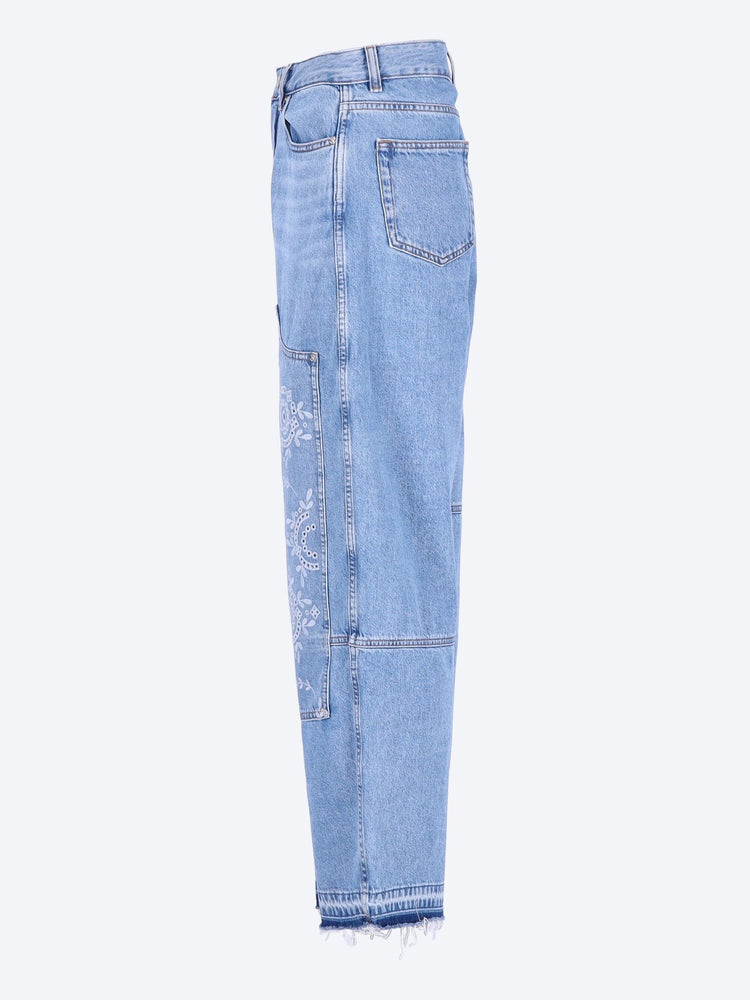 Broderie anglaise carpenter jeans 2