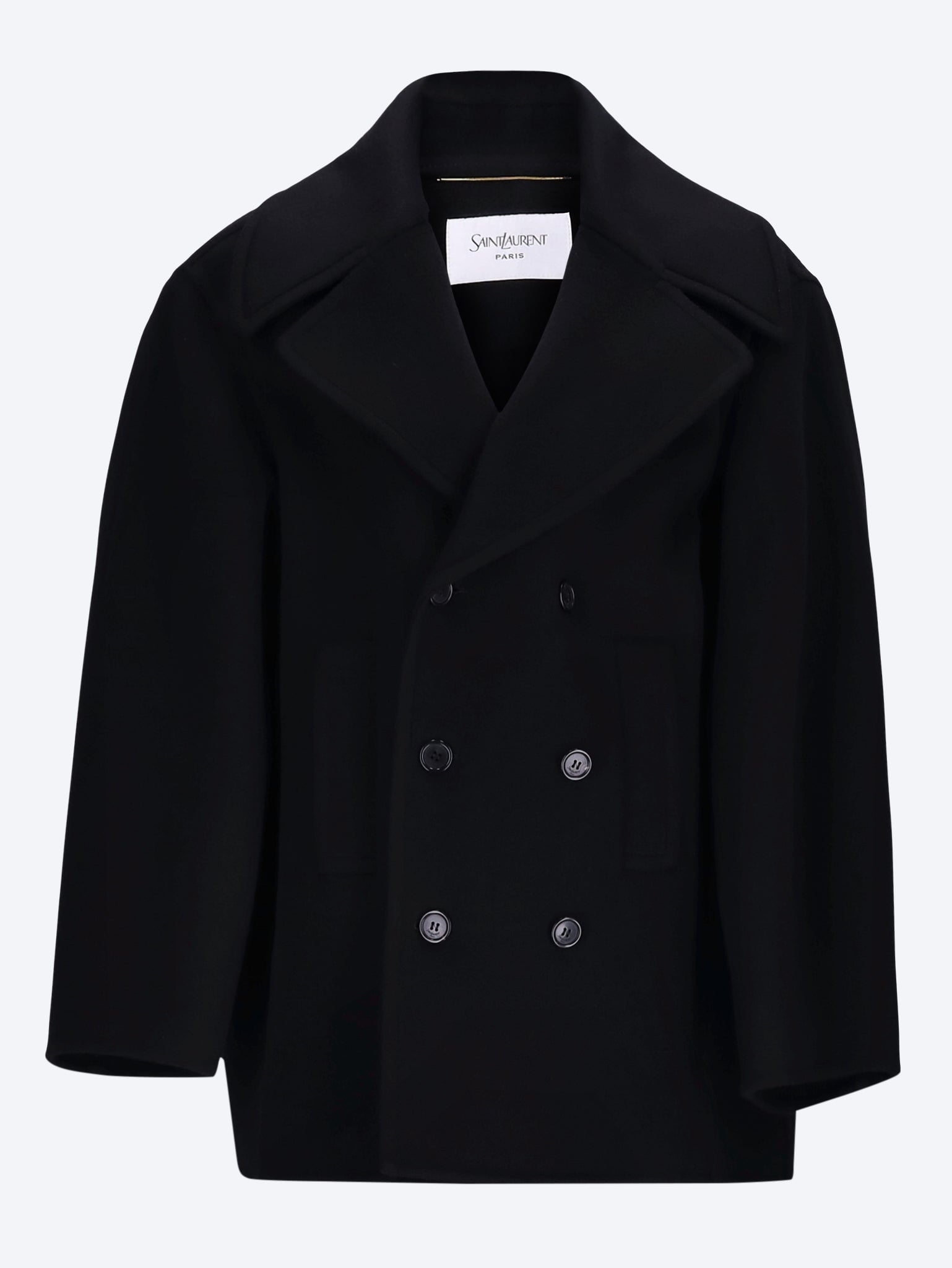 Brushed cashmere wool long coat 1