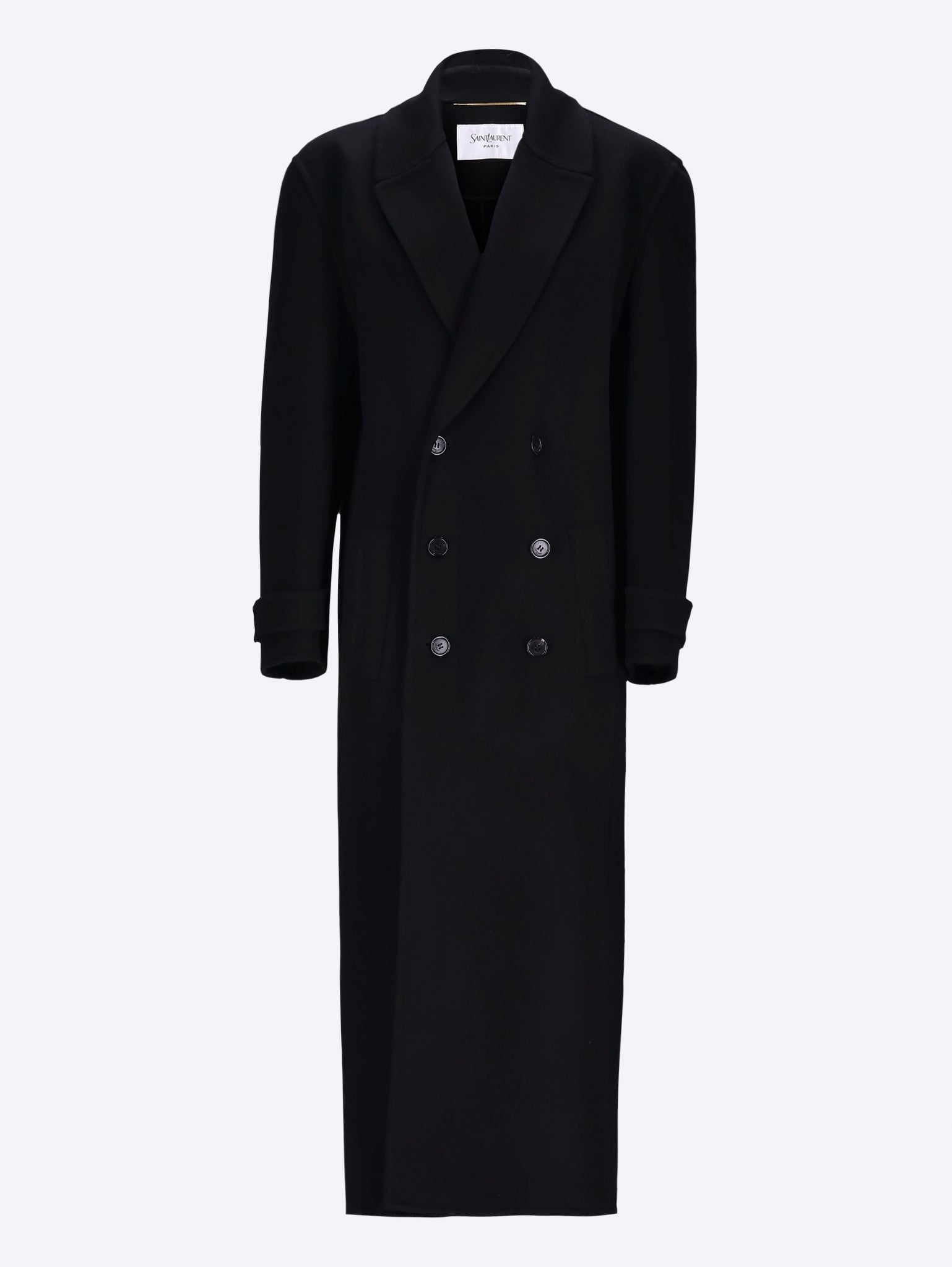 Brushed cashmere wool long coat 1