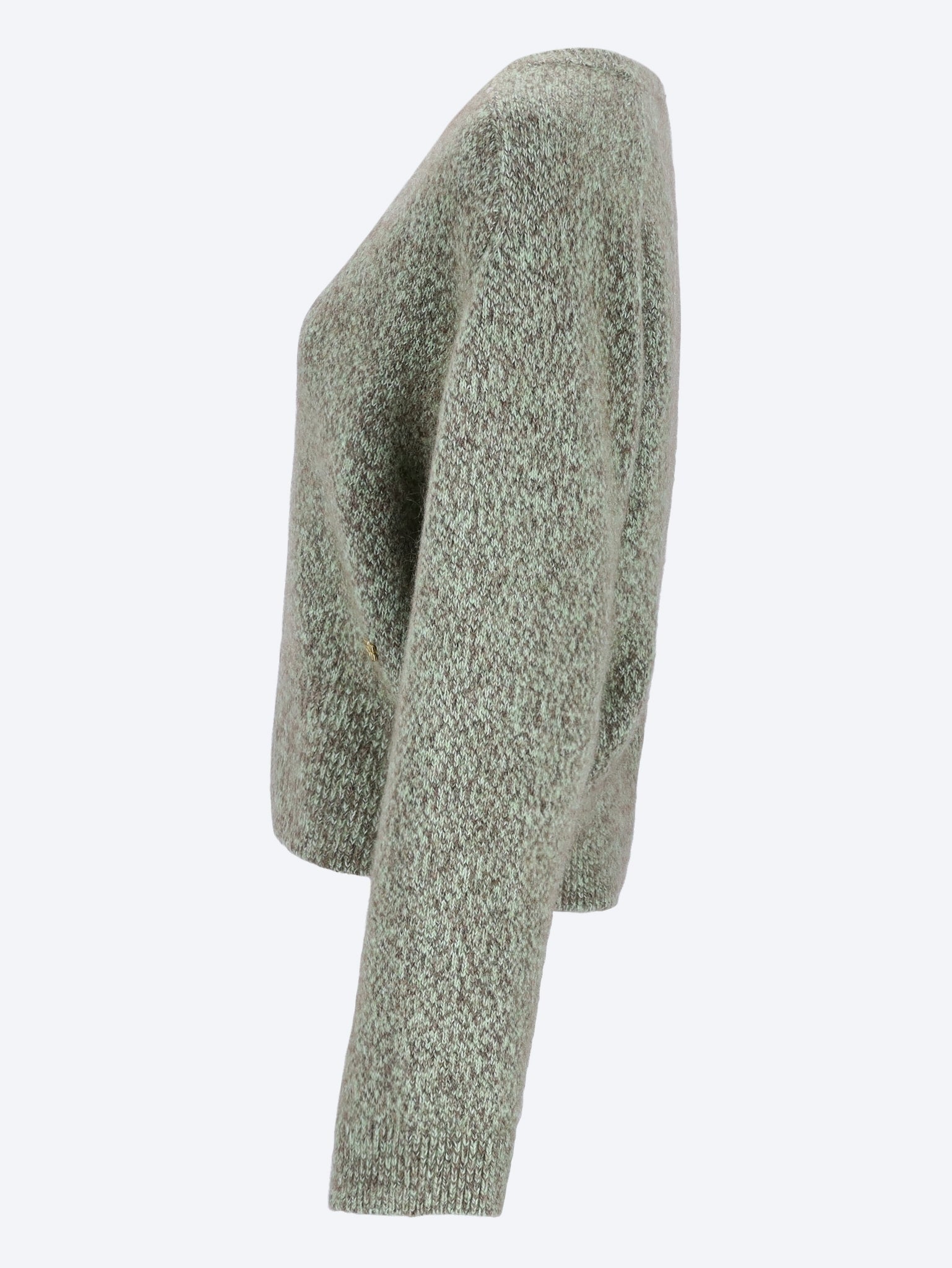 Brushed mohair v-neck knitwear 2