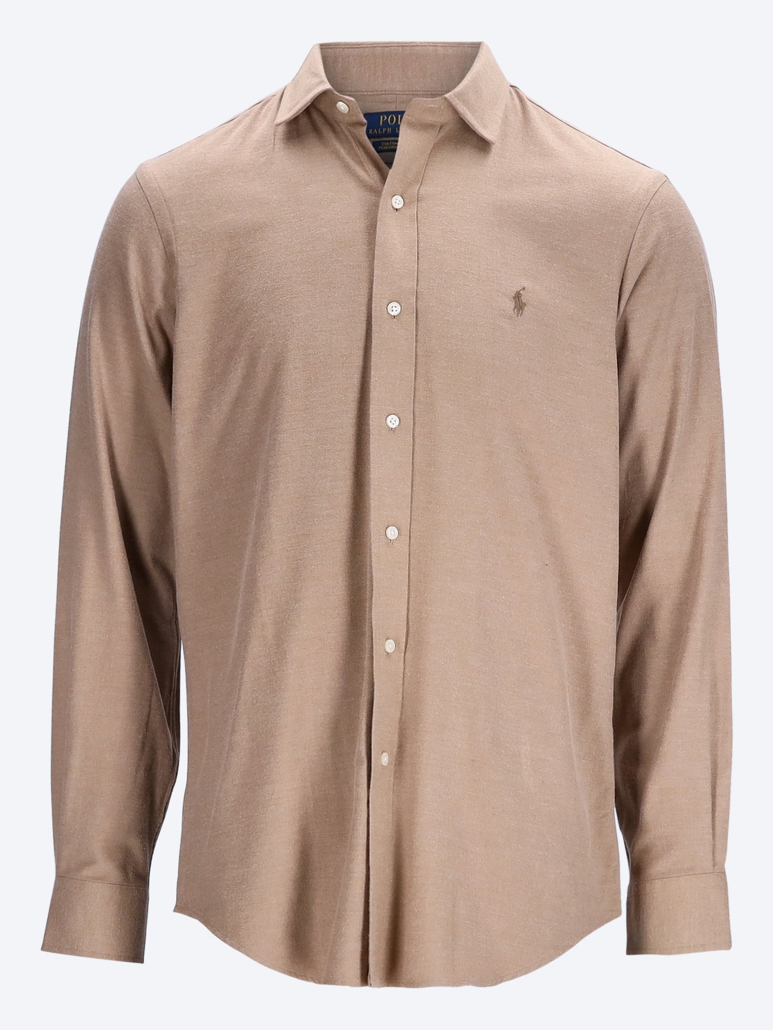 Brushed twill long sleeve shirt 1