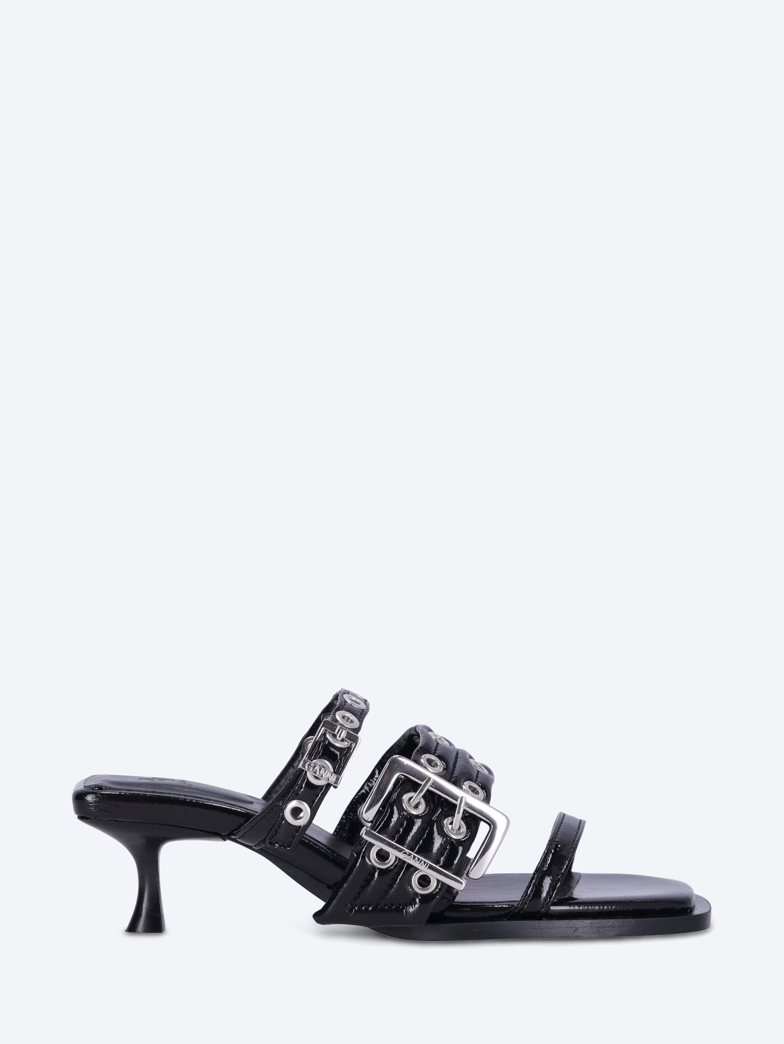 Buckle strap mules 1