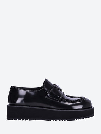 Brushed leather loafers