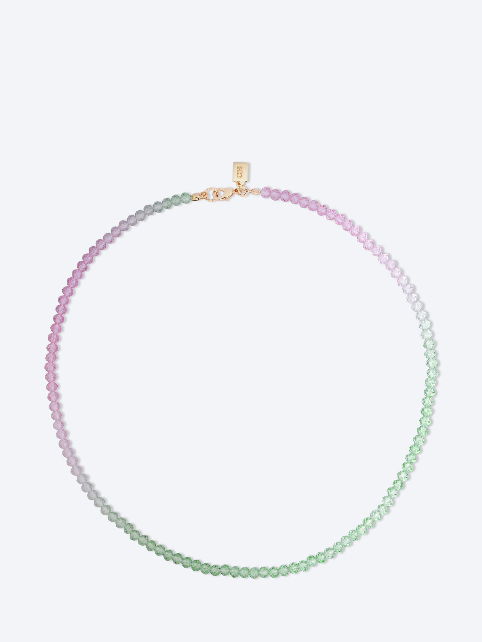 Candy floss necklace lavender green 1