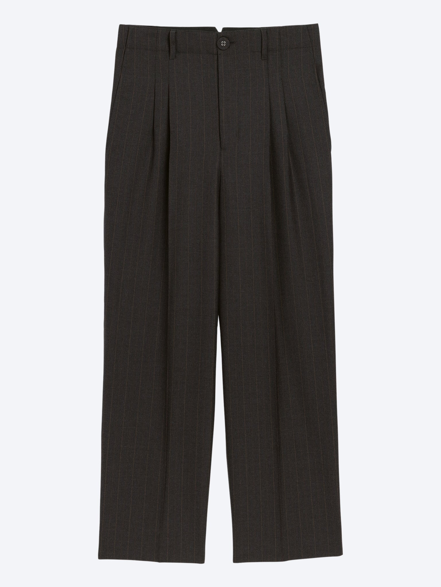 Pantalon carotte taille haute avec 2 plis 1